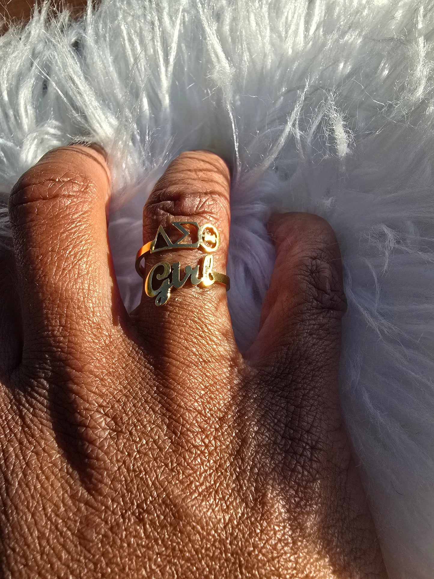 ΔΣΘ Girl Adjustable Ring - DST Ring - Delta Ring - Sorority Jewelry - 1913 Ring - Sorority Ring