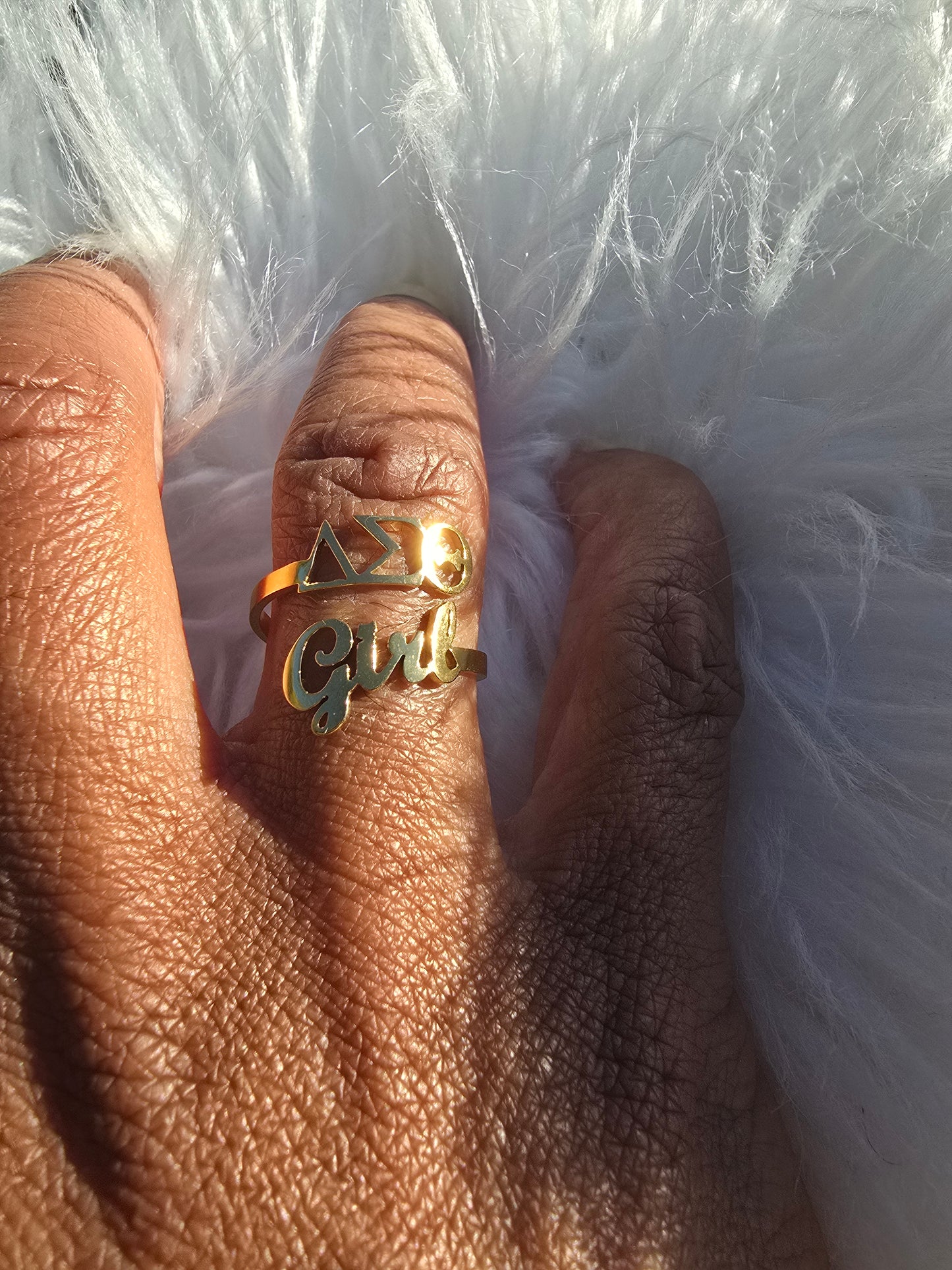 ΔΣΘ Girl Adjustable Ring - DST Ring - Delta Ring - Sorority Jewelry - 1913 Ring - Sorority Ring
