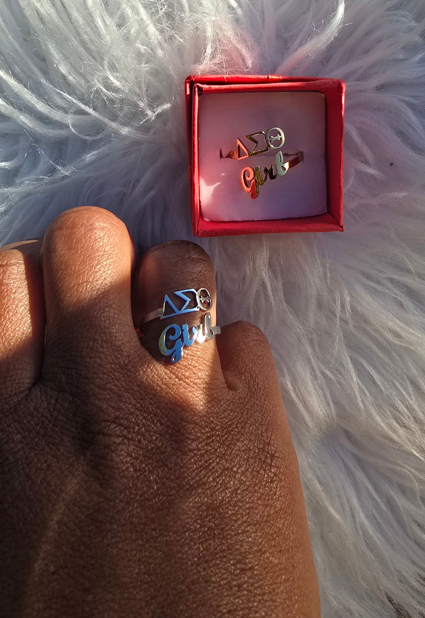 ΔΣΘ Girl Adjustable Ring - DST Ring - Delta Ring - Sorority Jewelry - 1913 Ring - Sorority Ring