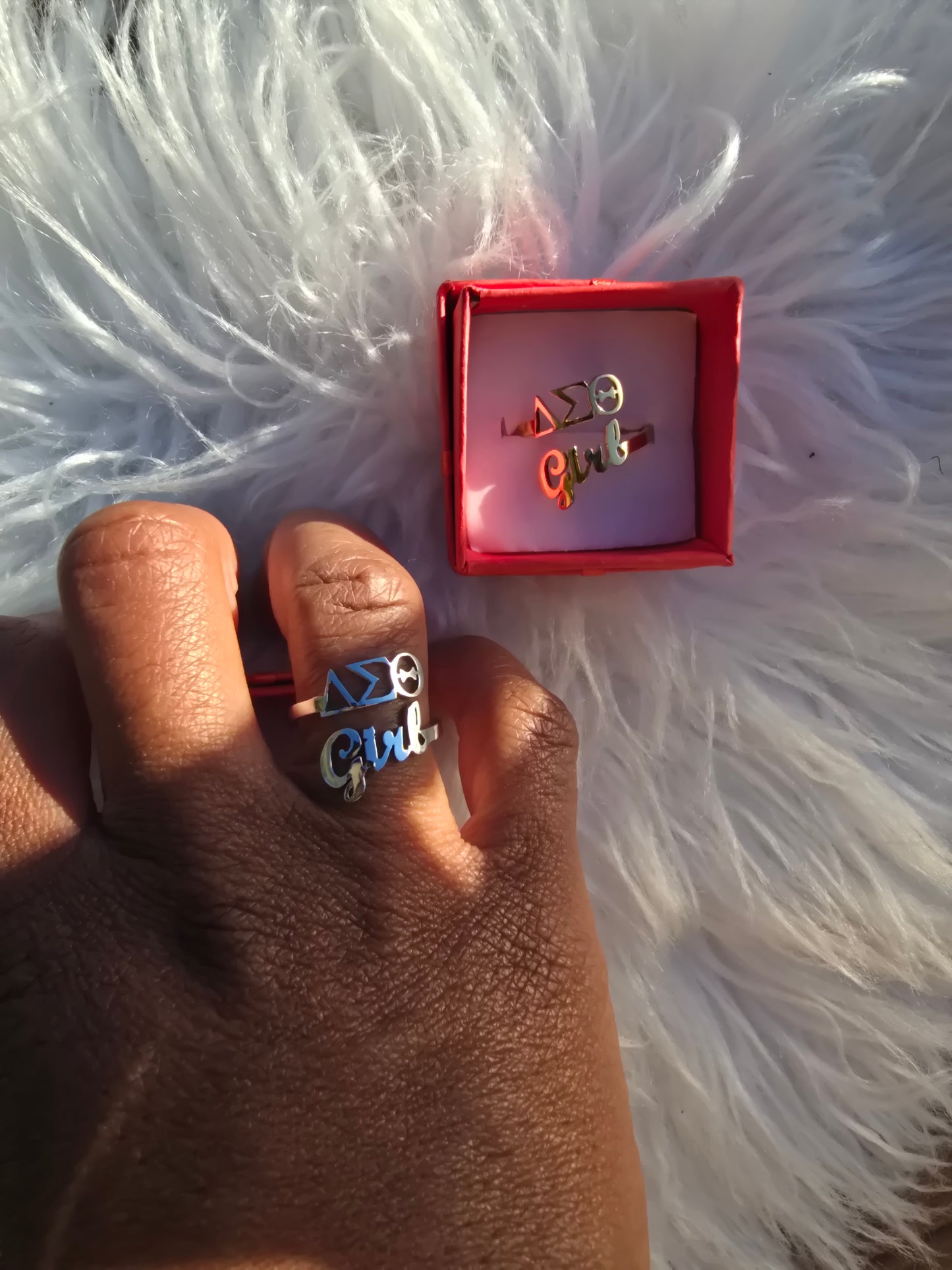 ΔΣΘ Girl Adjustable Ring - DST Ring - Delta Ring - Sorority Jewelry - 1913 Ring - Sorority Ring