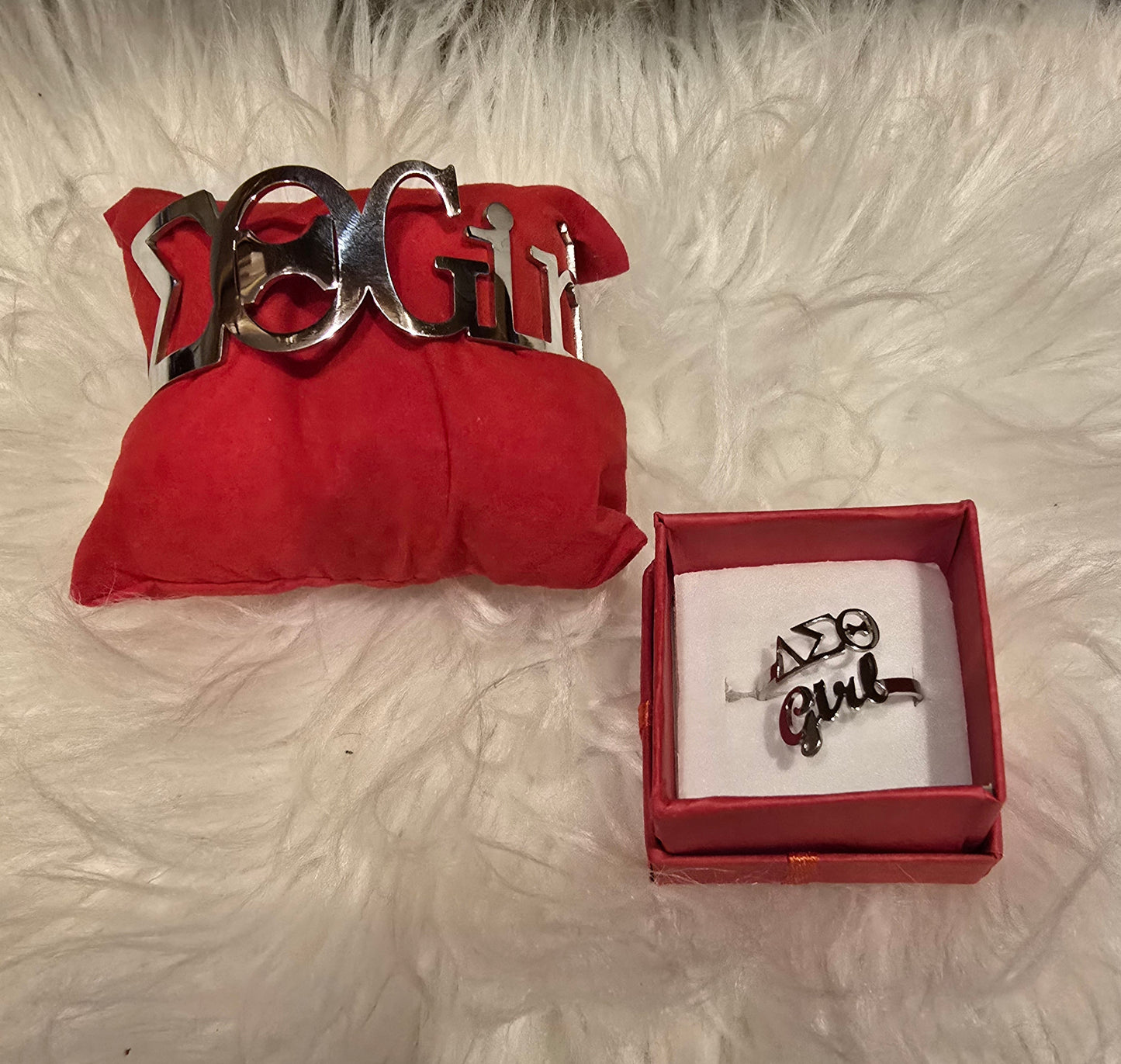 ΔΣΘ Girl Adjustable Ring - DST Ring - Delta Ring - Sorority Jewelry - 1913 Ring - Sorority Ring