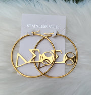 Delta Sigma Theta Sorority earrings available in silver and gold GUARANTEED not to tarnish nor fade
