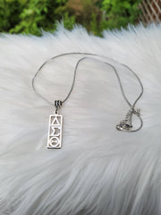 Delta Sigma Theta Greek Letter Sorority Necklace Available in Silver