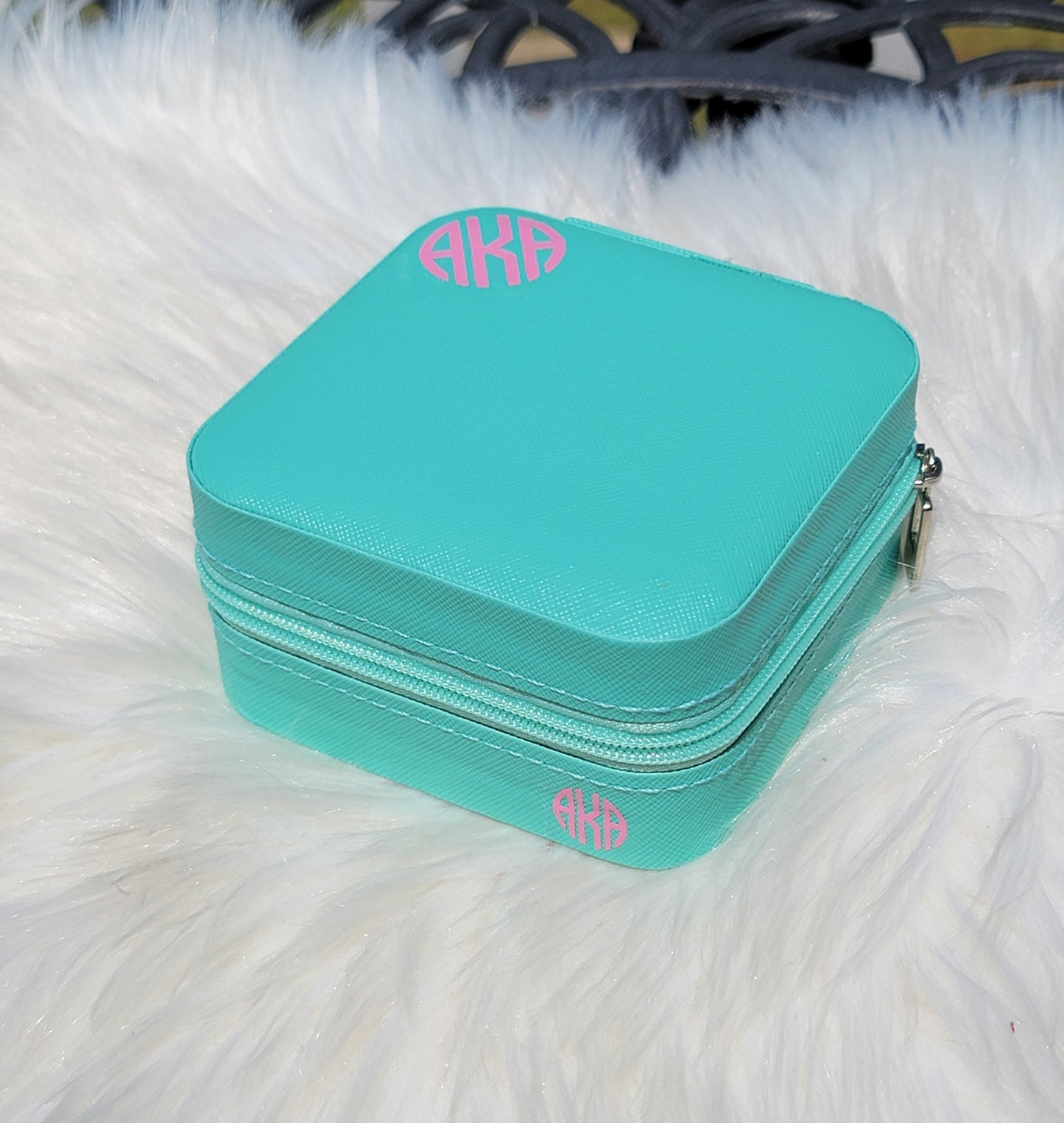 Small Alpha Kappa Alpha Jewelry Boxes Available in Beat For Traveling