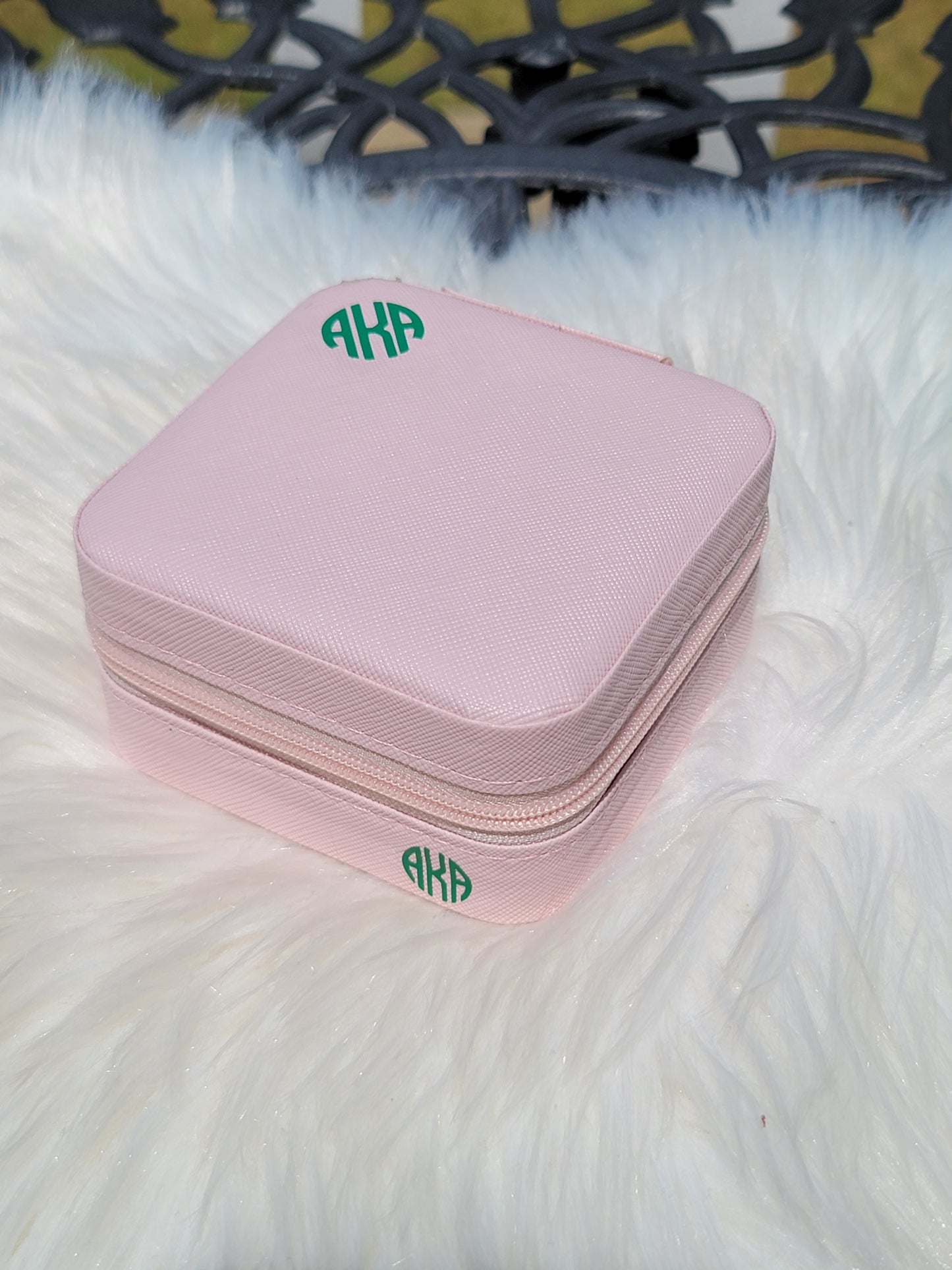 Small Alpha Kappa Alpha Jewelry Boxes Available in Beat For Traveling