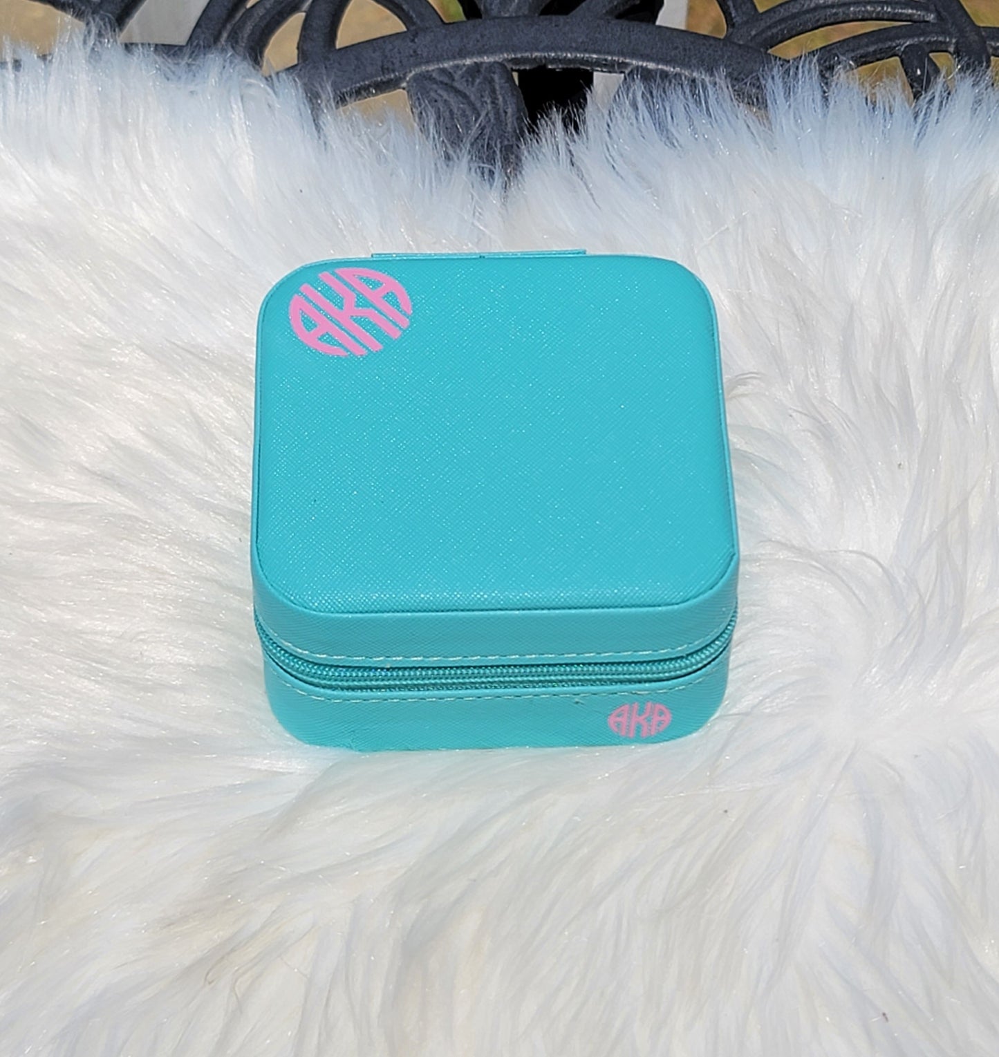 Small Alpha Kappa Alpha Jewelry Boxes Available in Beat For Traveling