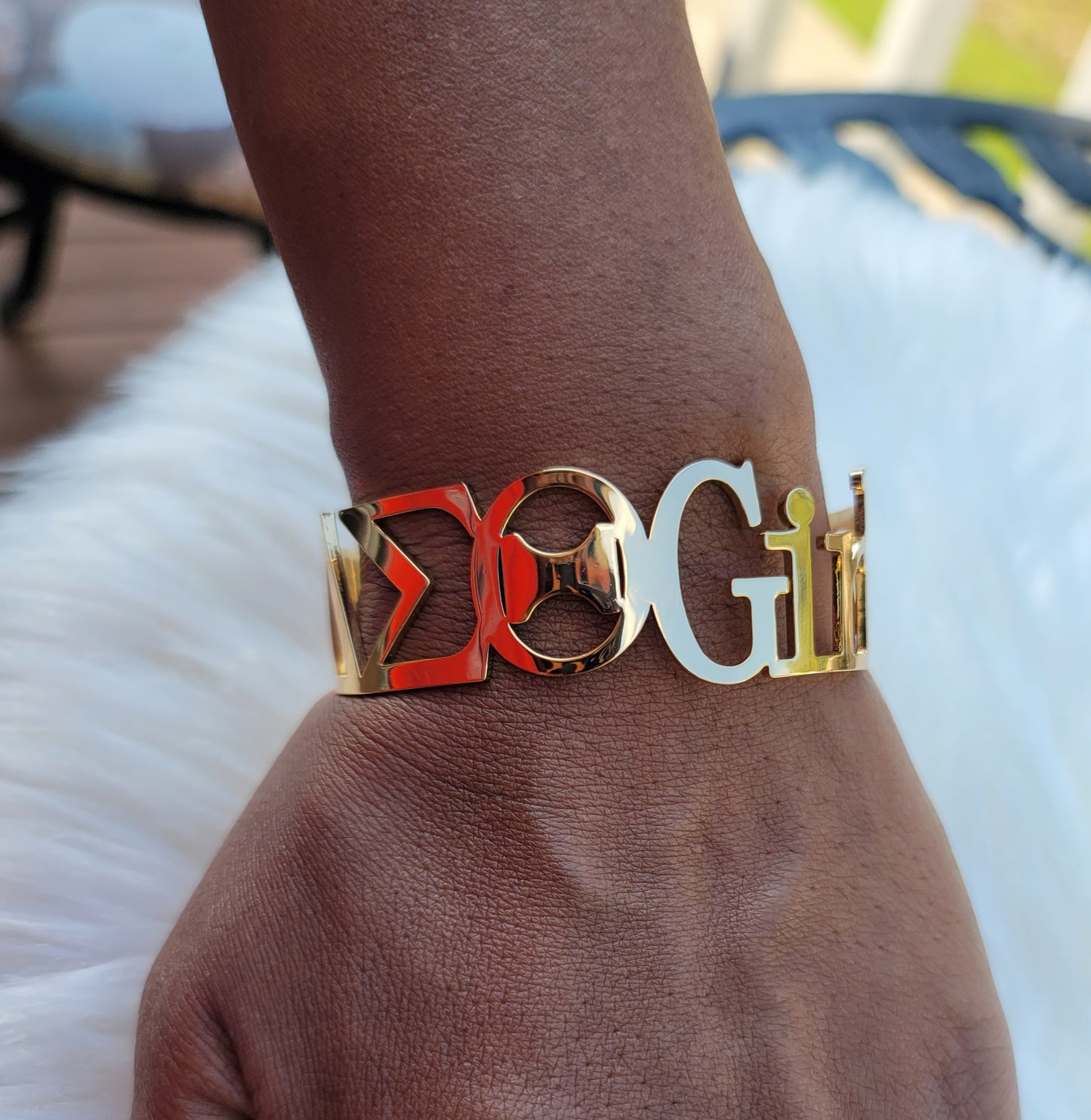 Delta Girl Delta Sigma Theta Sorority Delta Girl Cuff Bracelet