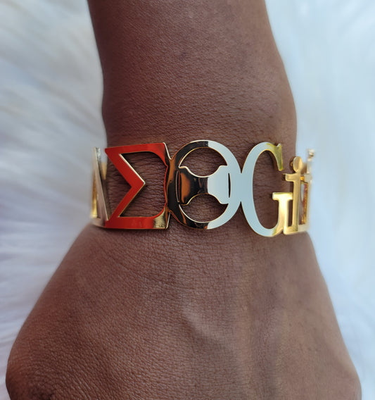 Delta Girl Delta Sigma Theta Sorority Delta Girl Cuff Bracelet