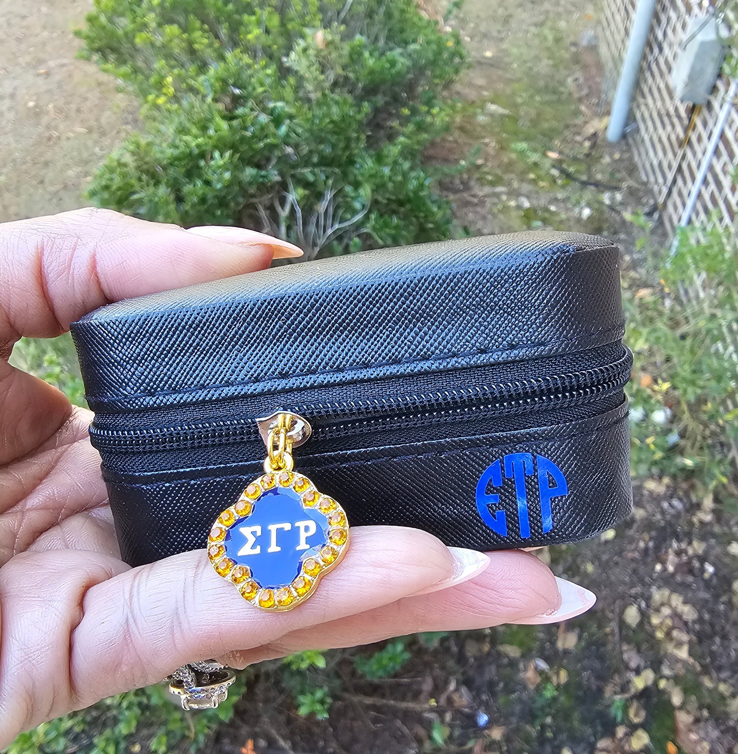Small Sigma Gamma Rho Jewelry Boxes Available in Beat For Traveling