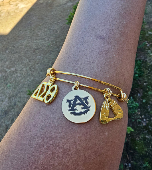 Auburn University Bracelet Available In Gold and Silver