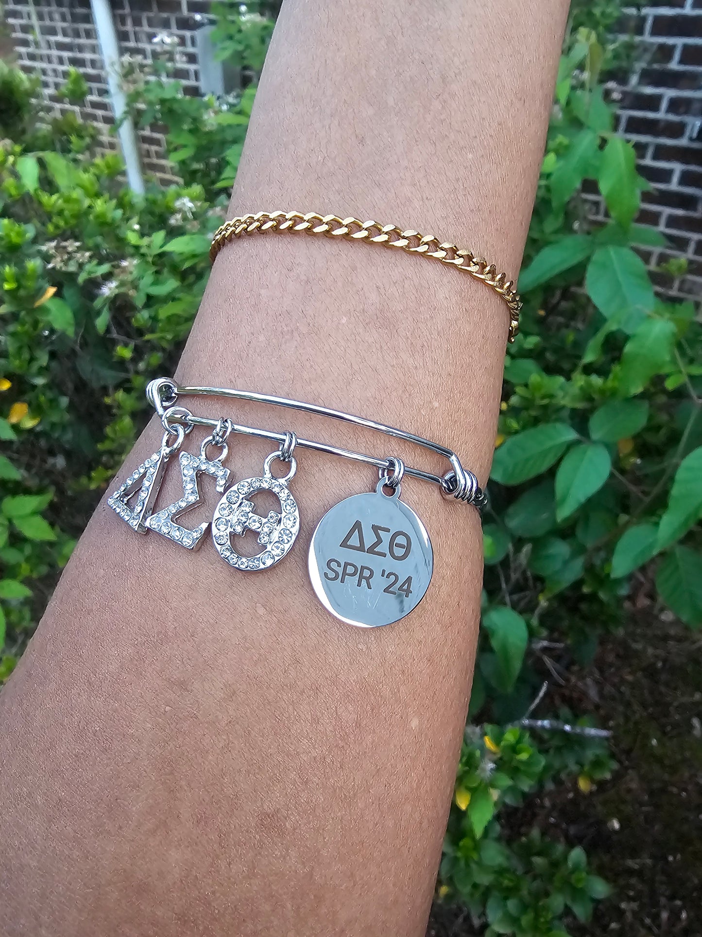 Delta Sigma Theta Spring 2024  Bling Charm Bracelet