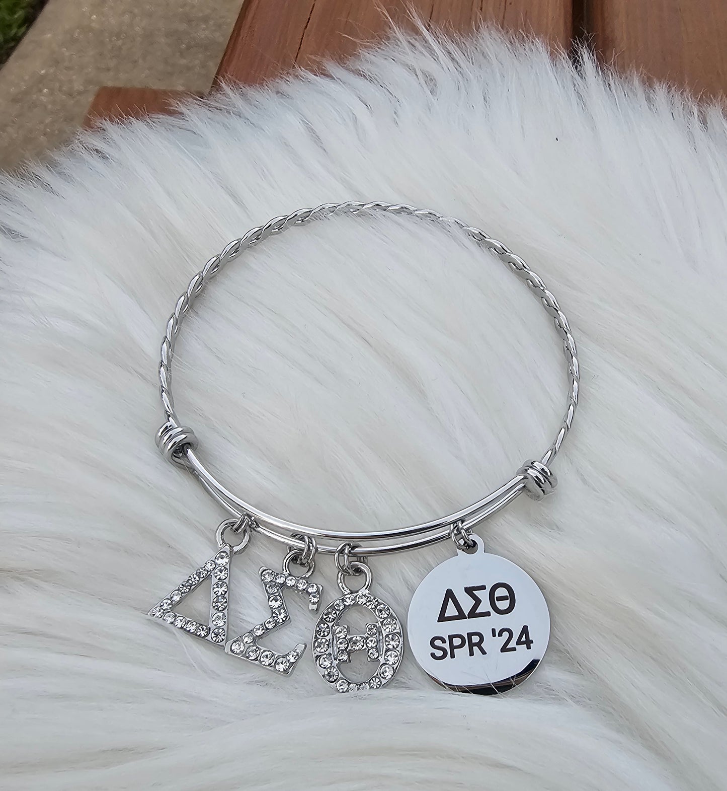 Delta Sigma Theta Spring 2024  Bling Charm Bracelet