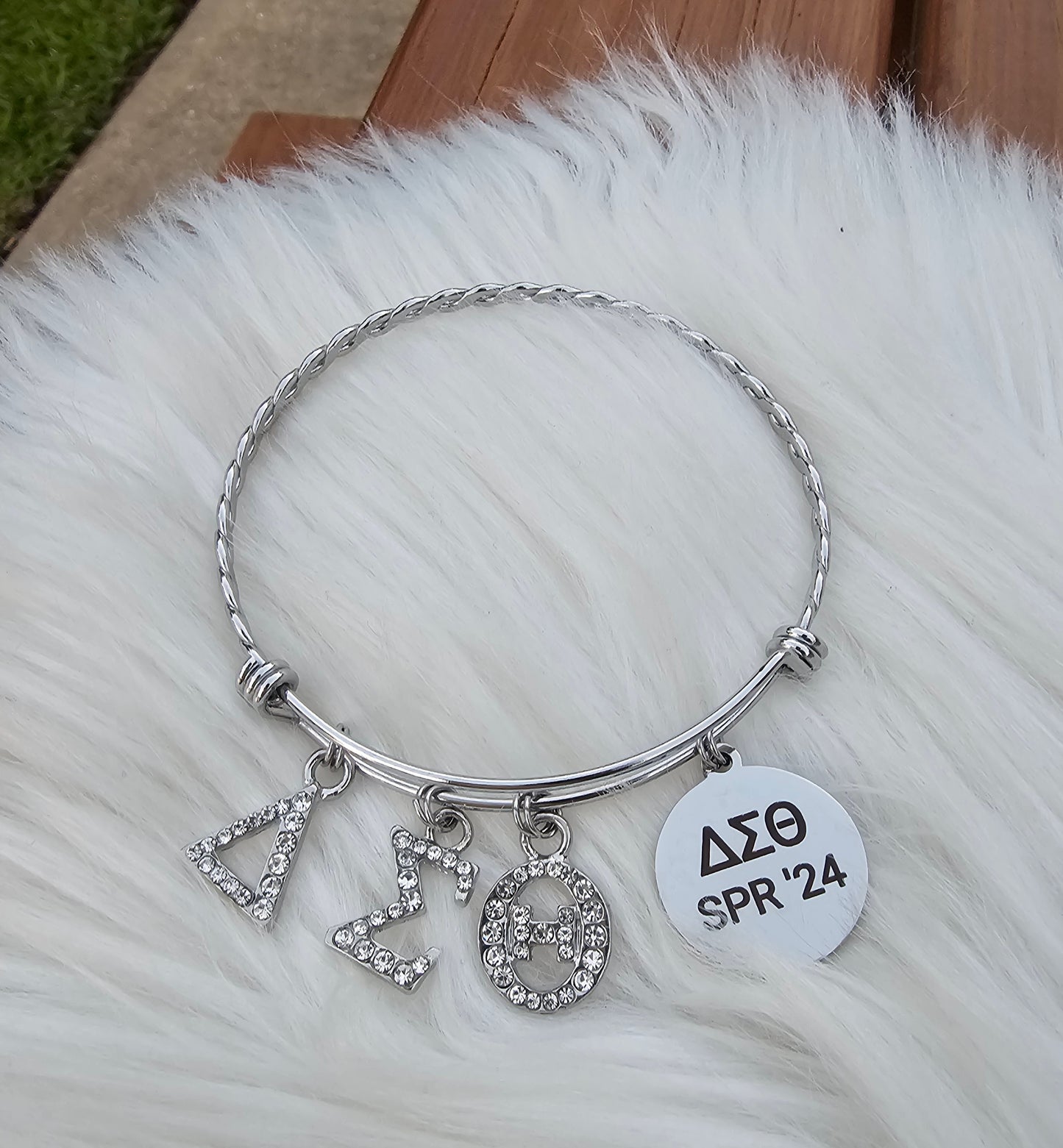 Delta Sigma Theta Spring 2024  Bling Charm Bracelet