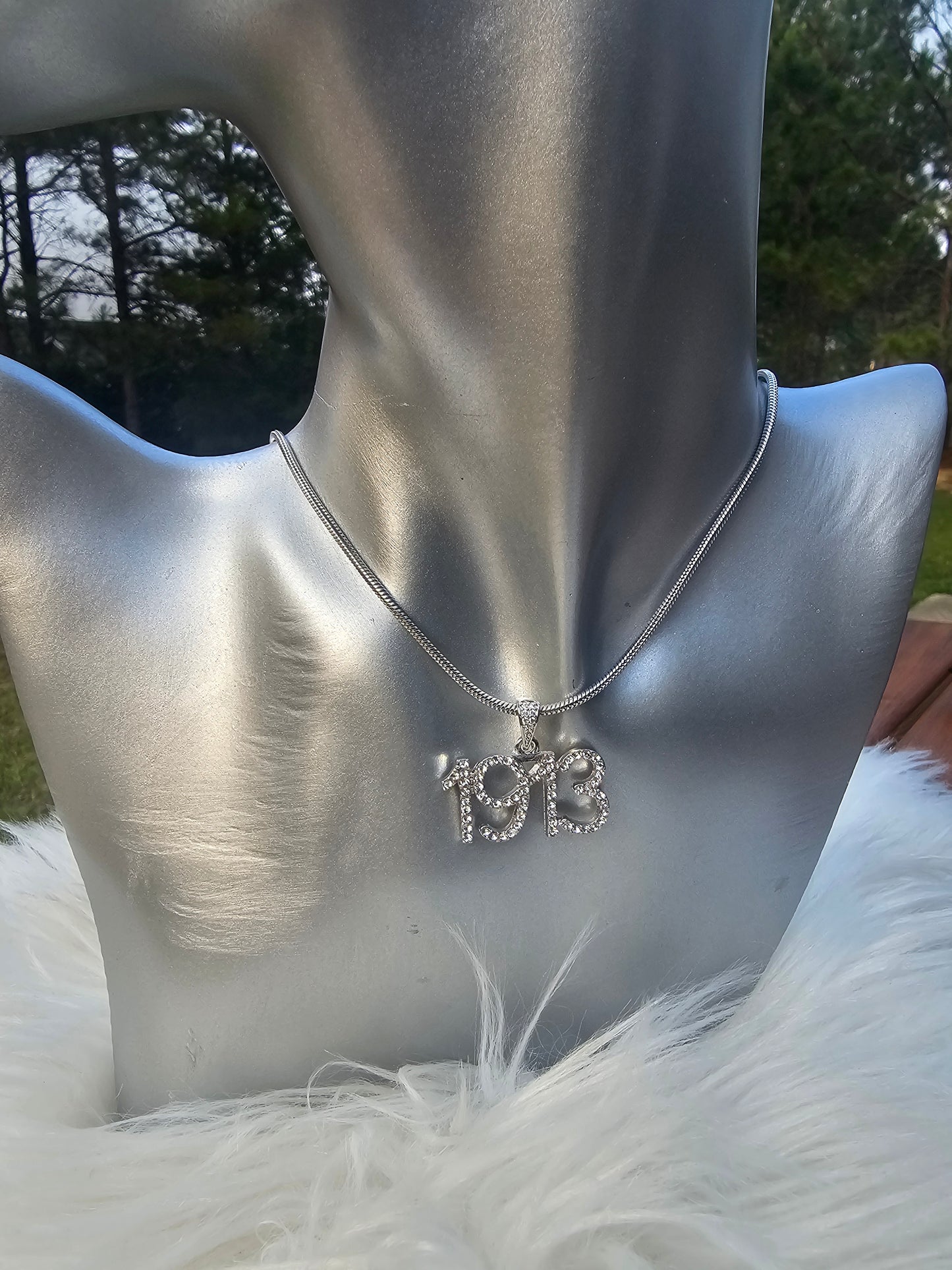 Bling 1913 Delta Sigma Theta Sorority Necklaces Available In Silver