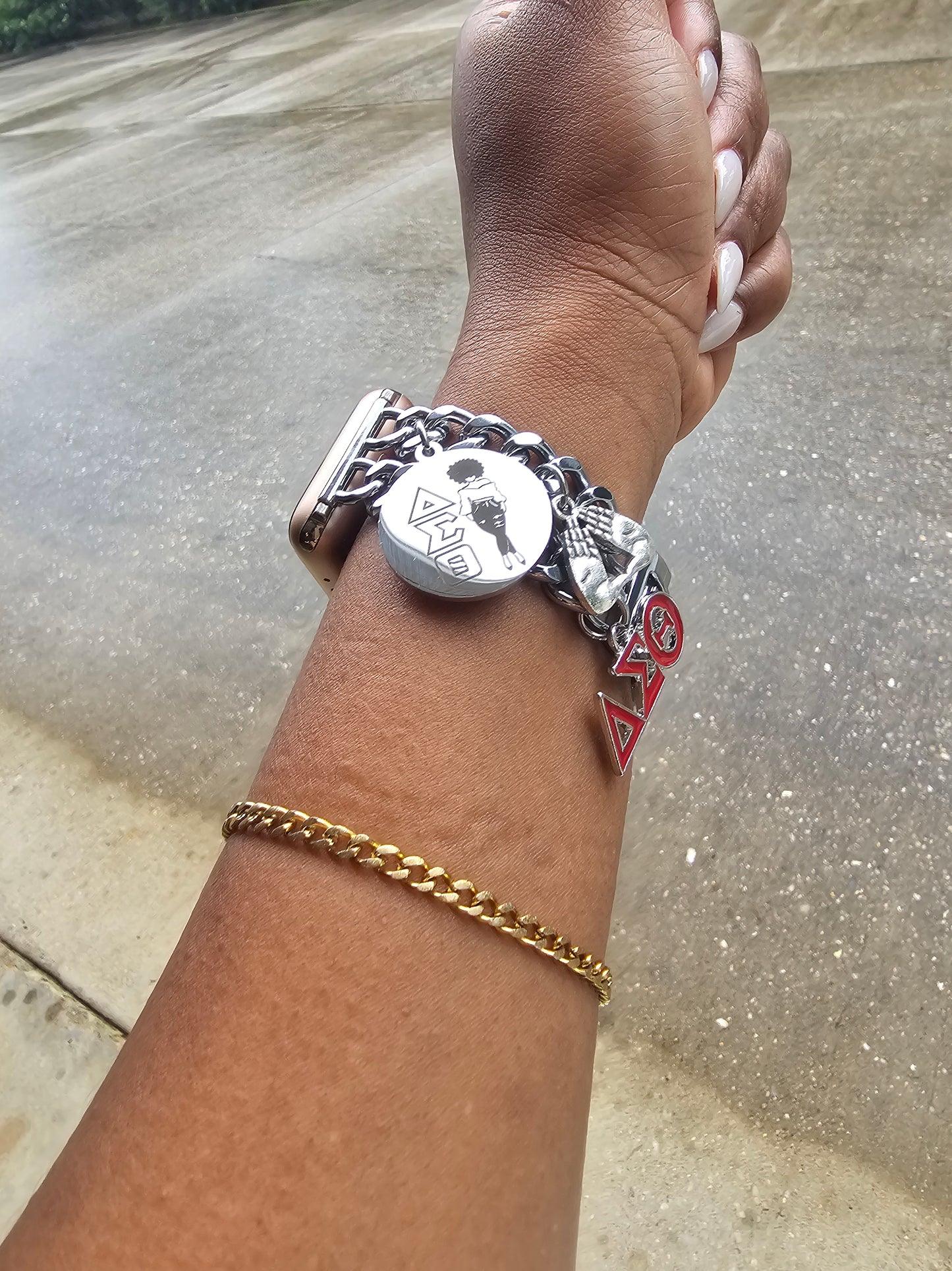 Delta Sigma Theta Apple Link Custom Fit Watch Band (please message with line number if would like added to design)