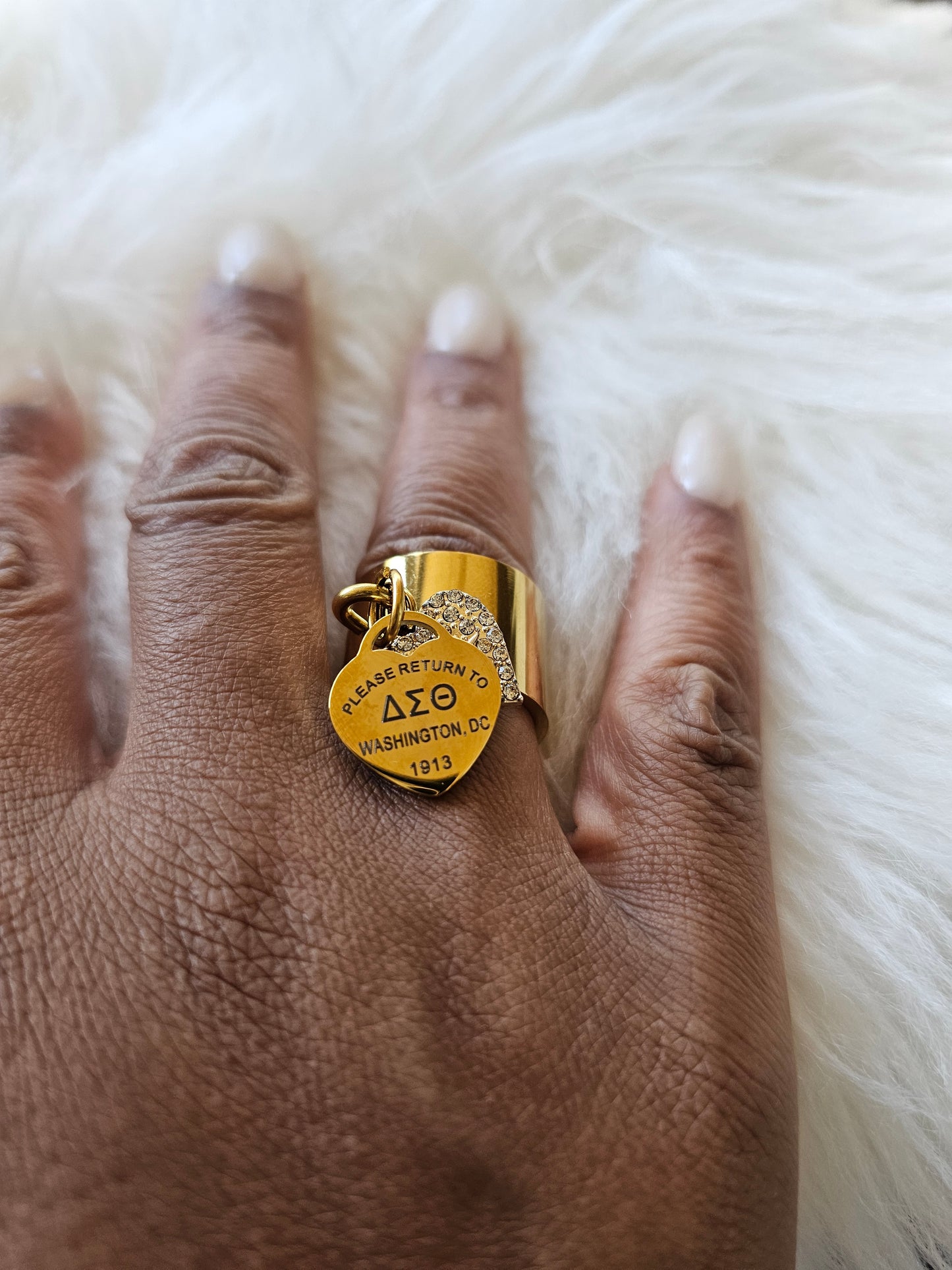 Delta Sigma Theta Ring Gold - DST Ring - Delta Ring - Sorority Jewelry - 1913 Ring - Sorority Ring