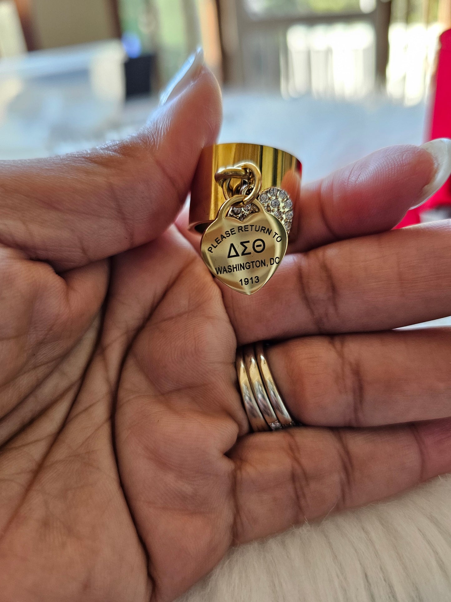 Delta Sigma Theta Ring Gold - DST Ring - Delta Ring - Sorority Jewelry - 1913 Ring - Sorority Ring