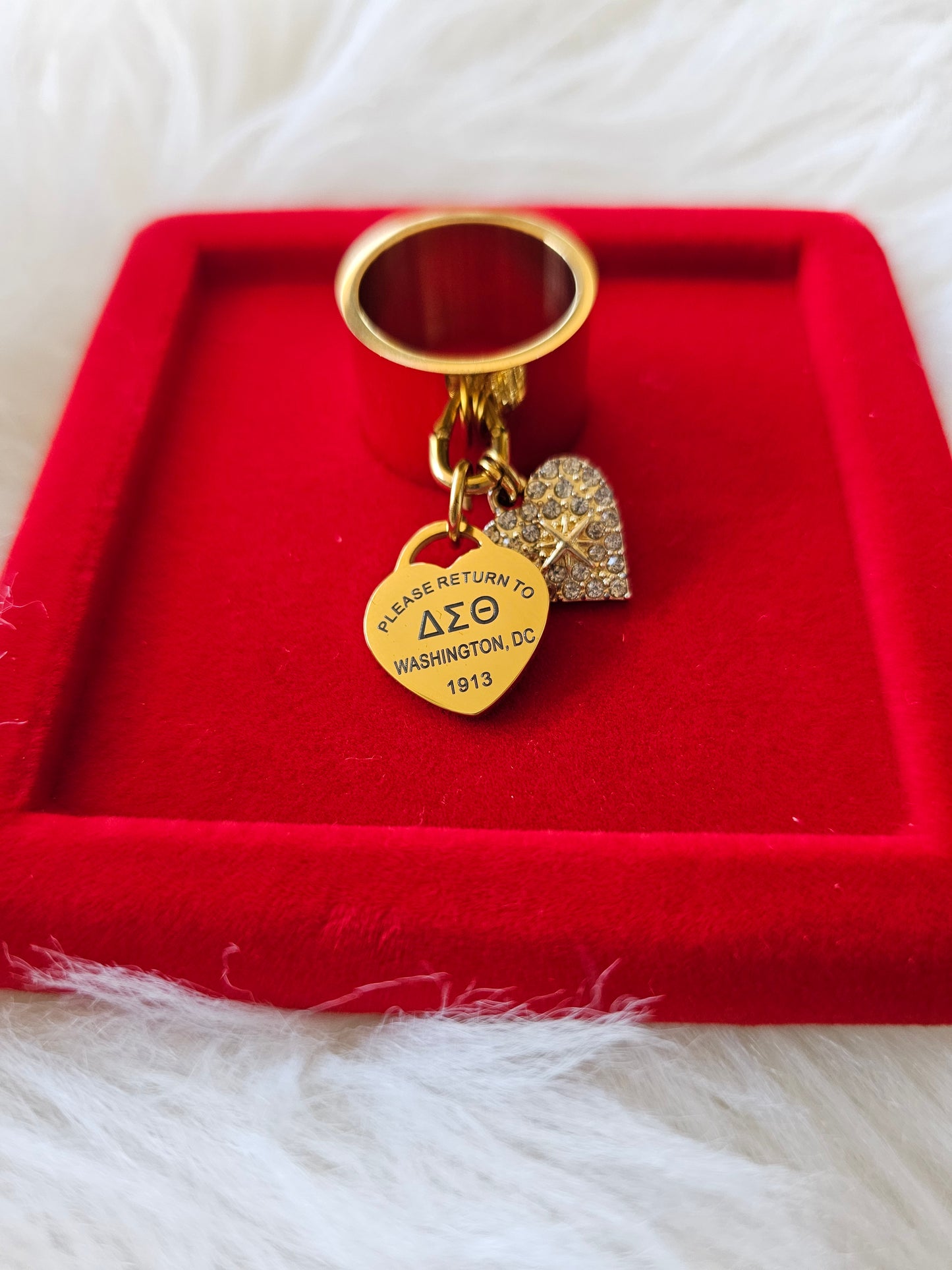 Delta Sigma Theta Ring Gold - DST Ring - Delta Ring - Sorority Jewelry - 1913 Ring - Sorority Ring