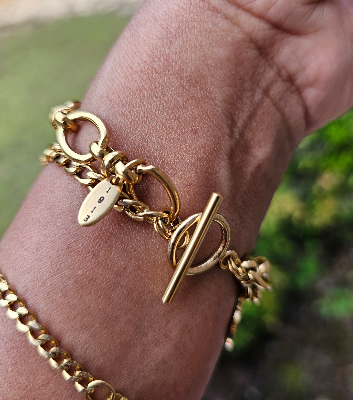 Tiffany Inspired Delta Sigma Theta Sorority Bracelet Available In Gold & Silver