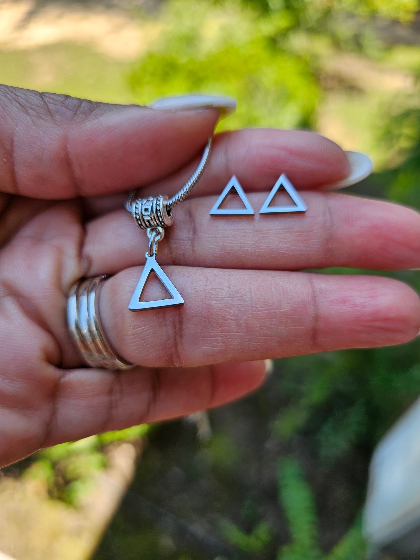 Delta Earrings - DST Earrings - Delta Sigma Theta earrings - Sorority Jewelry - Delta Jewelry -