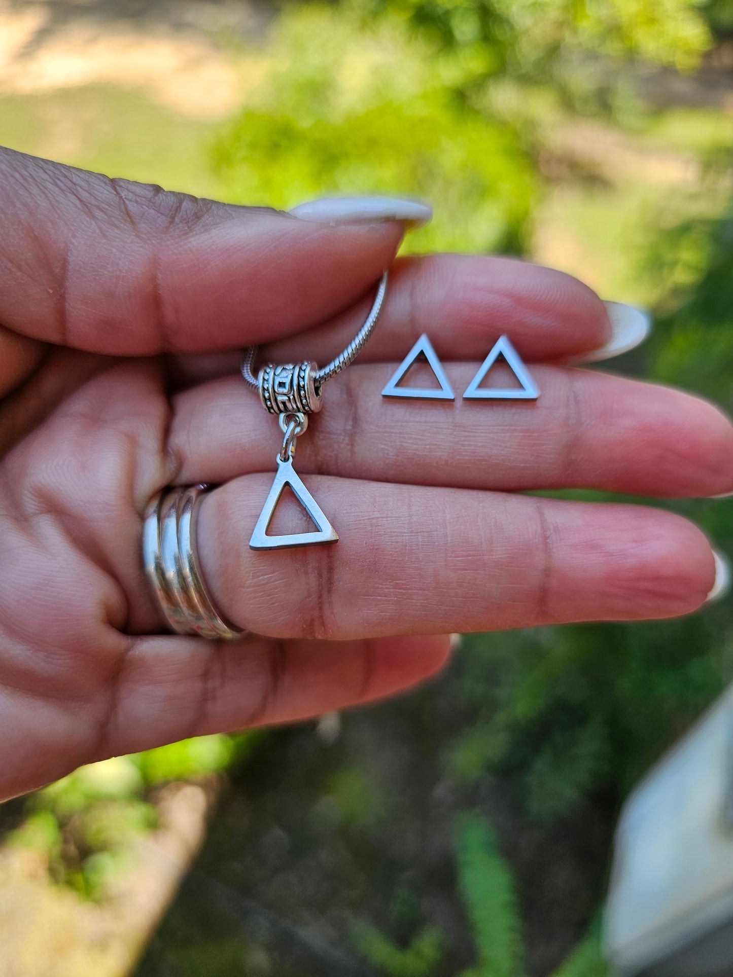 Delta Earrings - DST Earrings - Delta Sigma Theta earrings - Sorority Jewelry - Delta Jewelry -