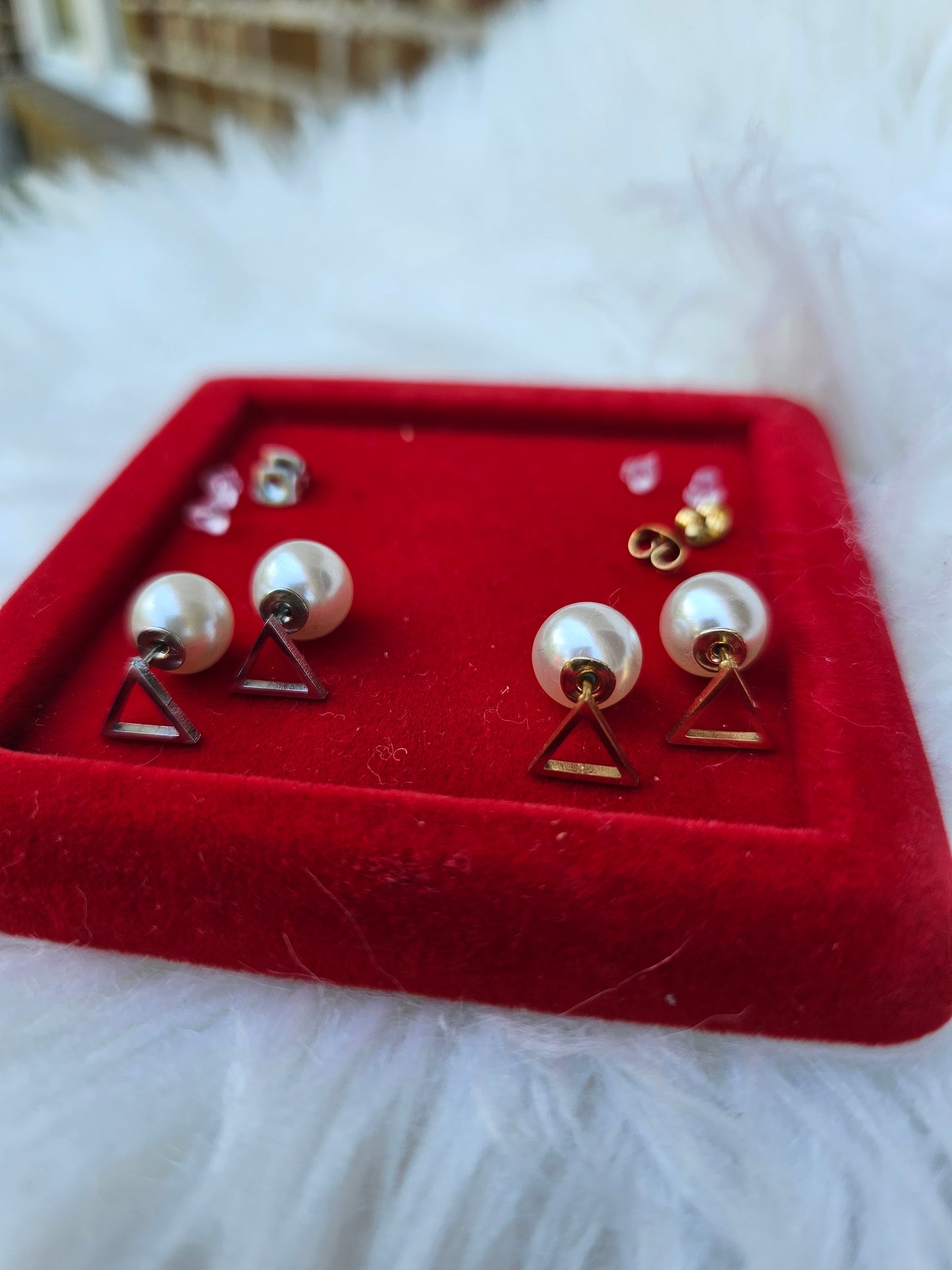 Delta Earrings - DST Earrings - Delta Sigma Theta earrings - Sorority Jewelry - Delta Jewelry -