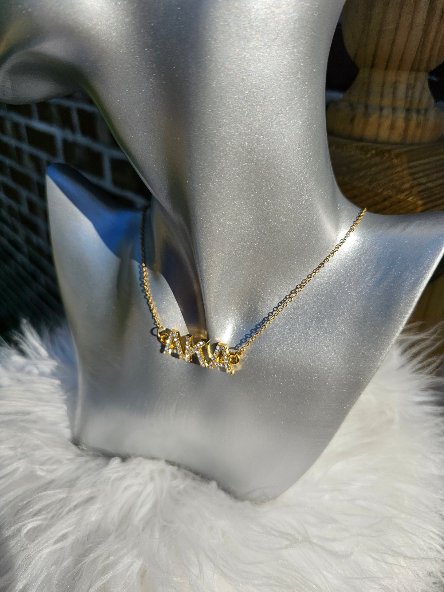 AKA Bling Sorority Necklaces Available In Gold & Silver