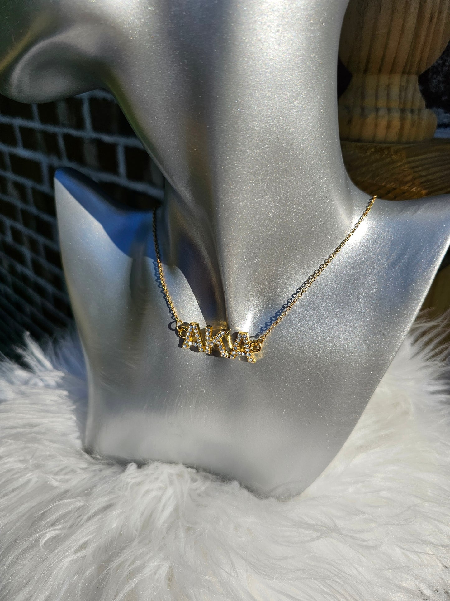 AKA Bling Sorority Necklaces Available In Gold & Silver