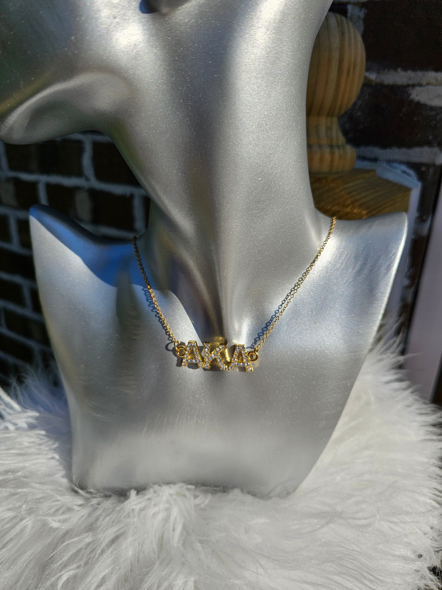 AKA Bling Sorority Necklaces Available In Gold & Silver