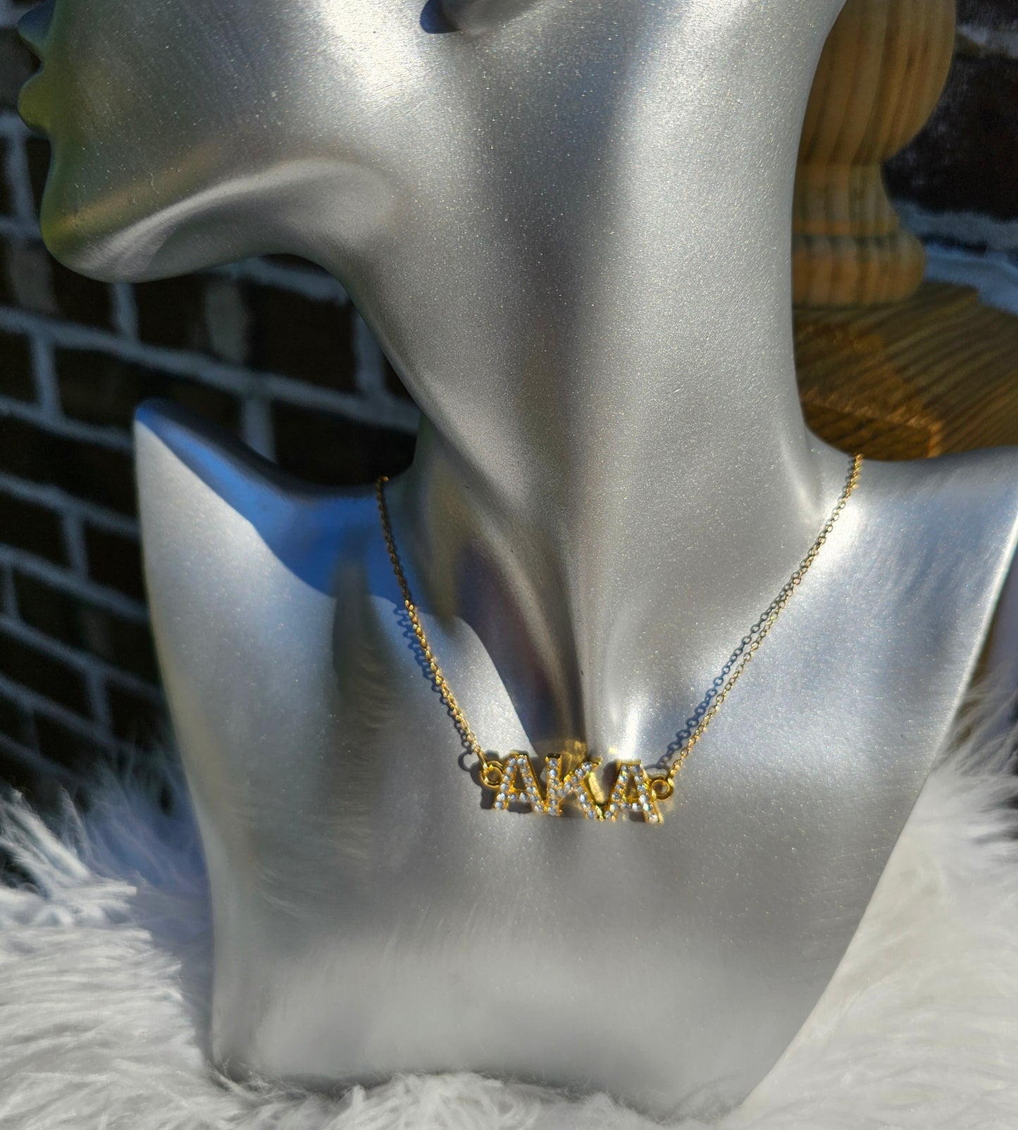 AKA Bling Sorority Necklaces Available In Gold & Silver