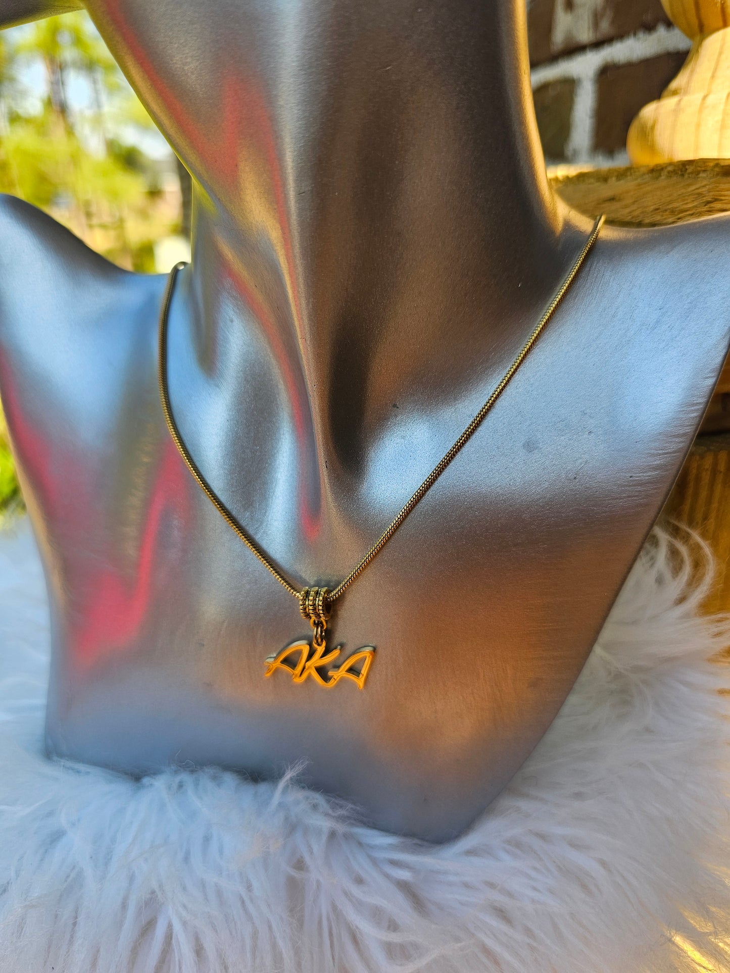 AKA Sorority Necklaces Available In Gold & Silver