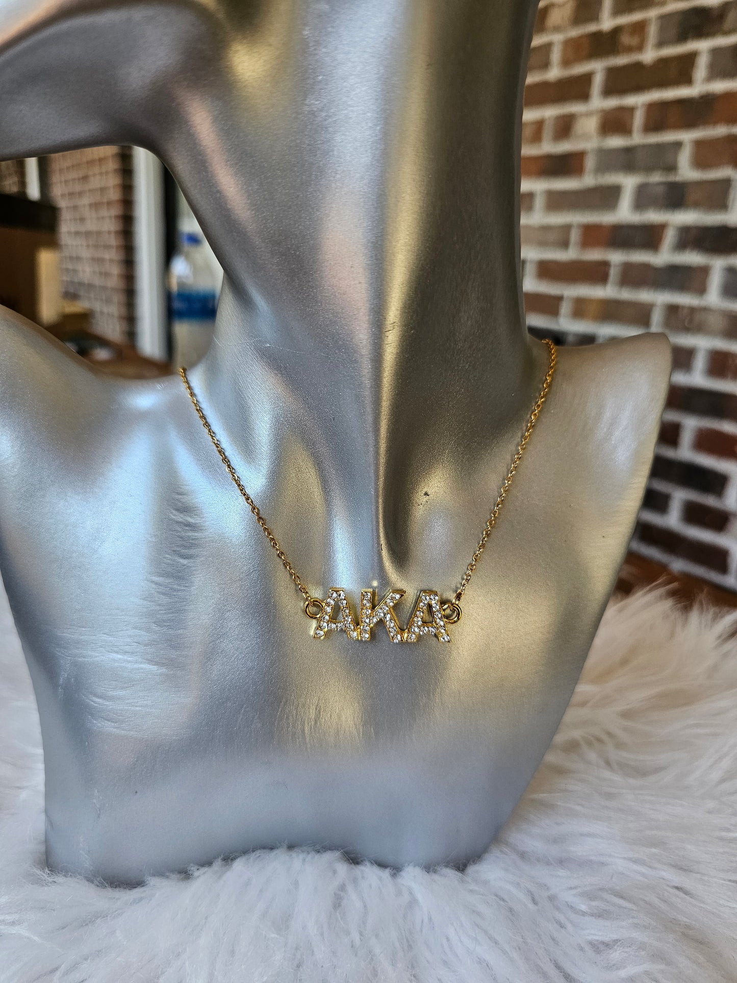 AKA Bling Sorority Necklaces Available In Gold & Silver