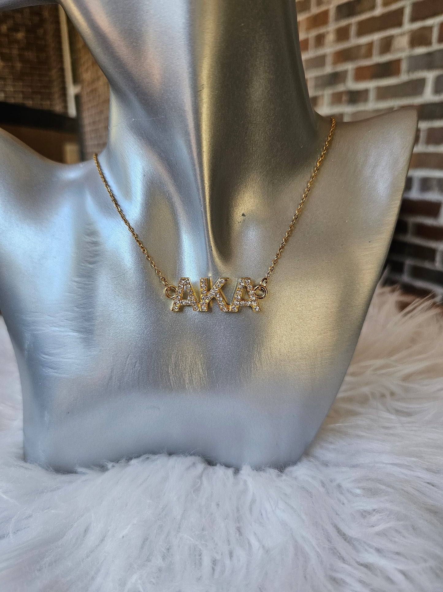 AKA Bling Sorority Necklaces Available In Gold & Silver