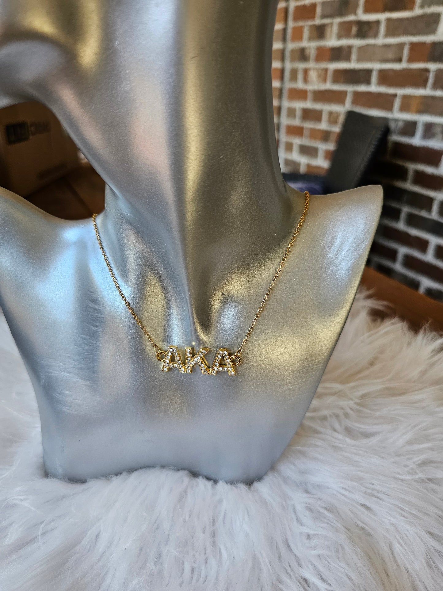 AKA Bling Sorority Necklaces Available In Gold & Silver