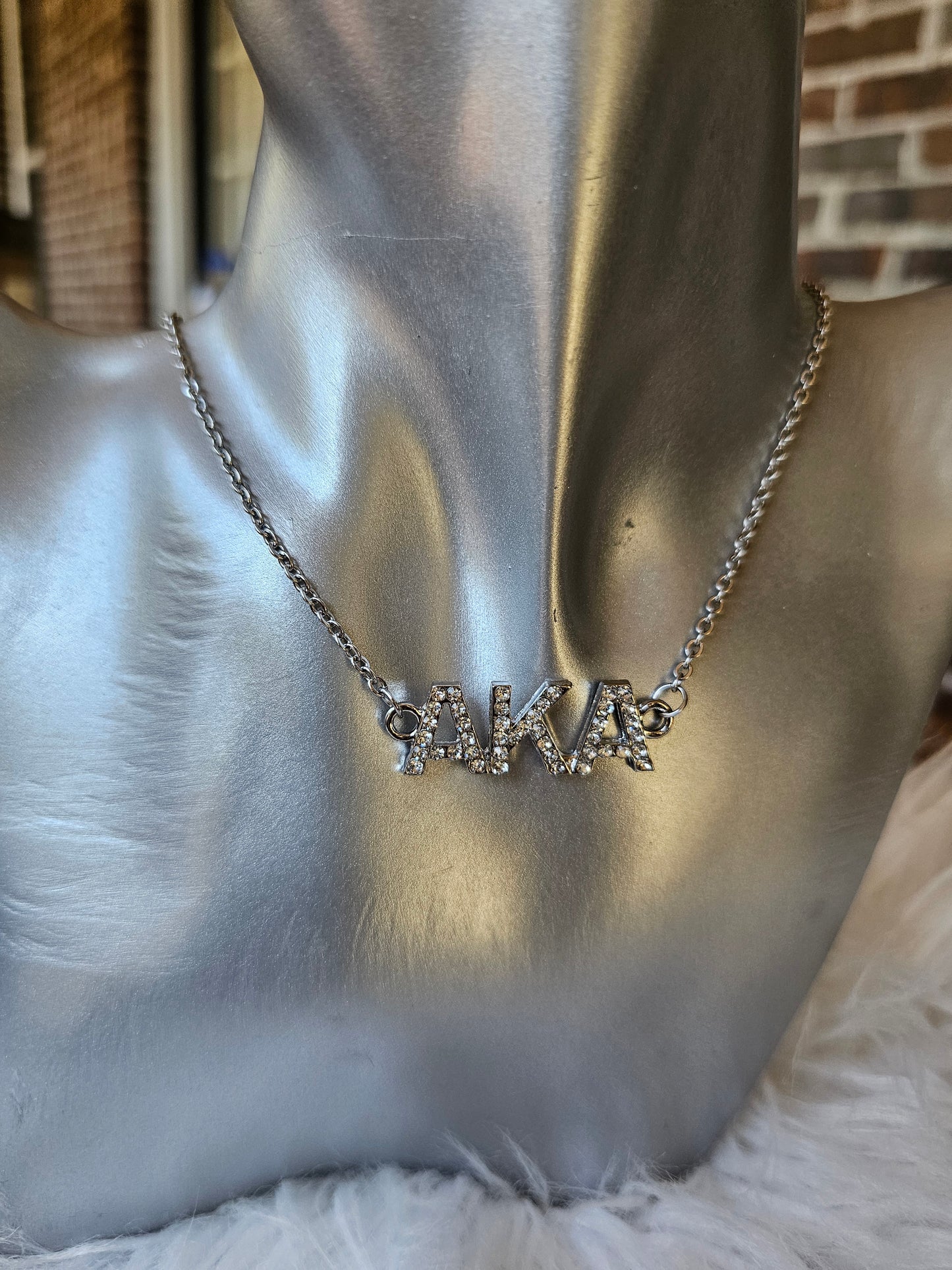 AKA Bling Sorority Necklaces Available In Gold & Silver