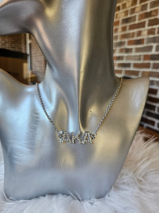 AKA Bling Sorority Necklaces Available In Gold & Silver