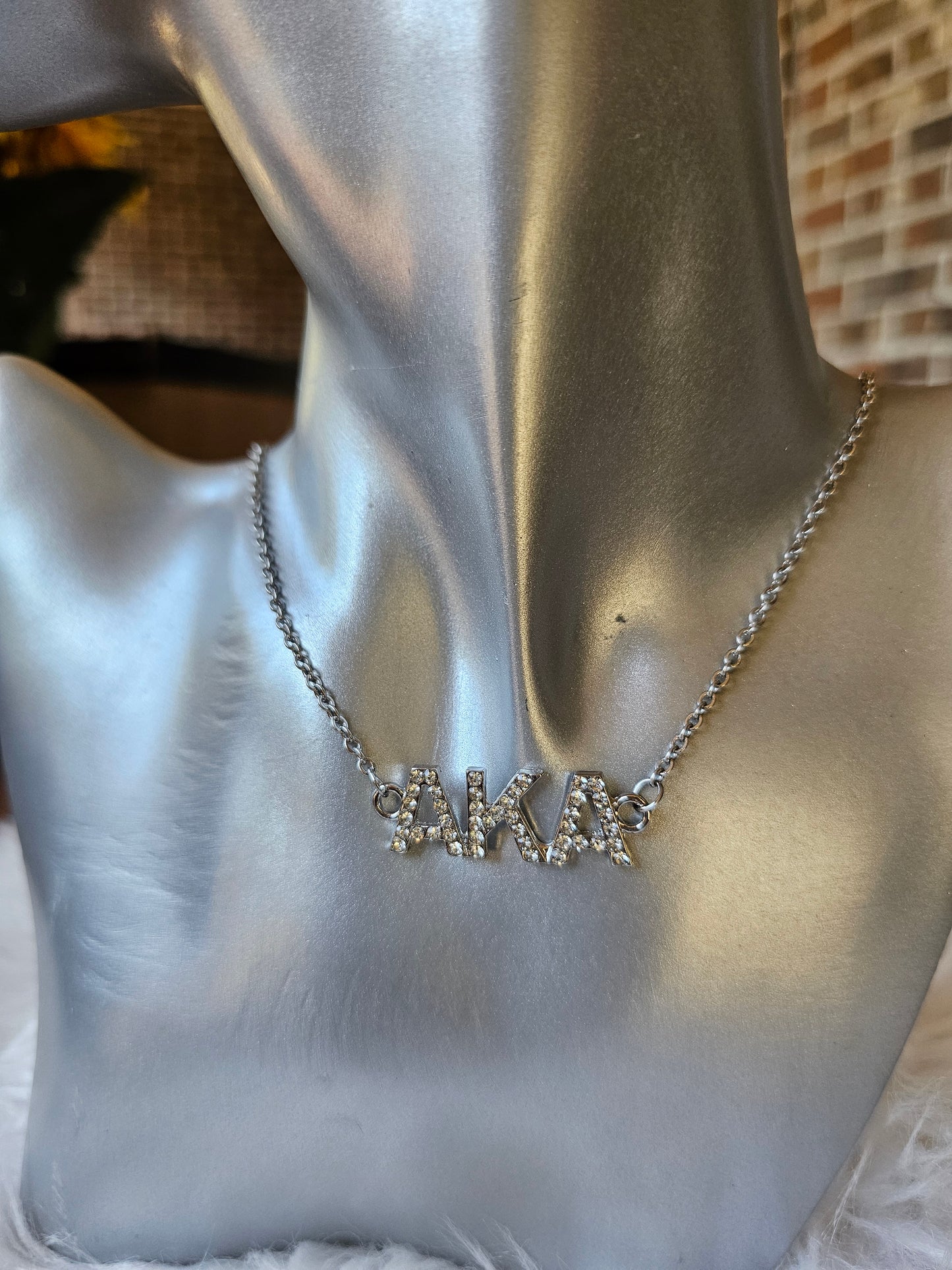 AKA Bling Sorority Necklaces Available In Gold & Silver