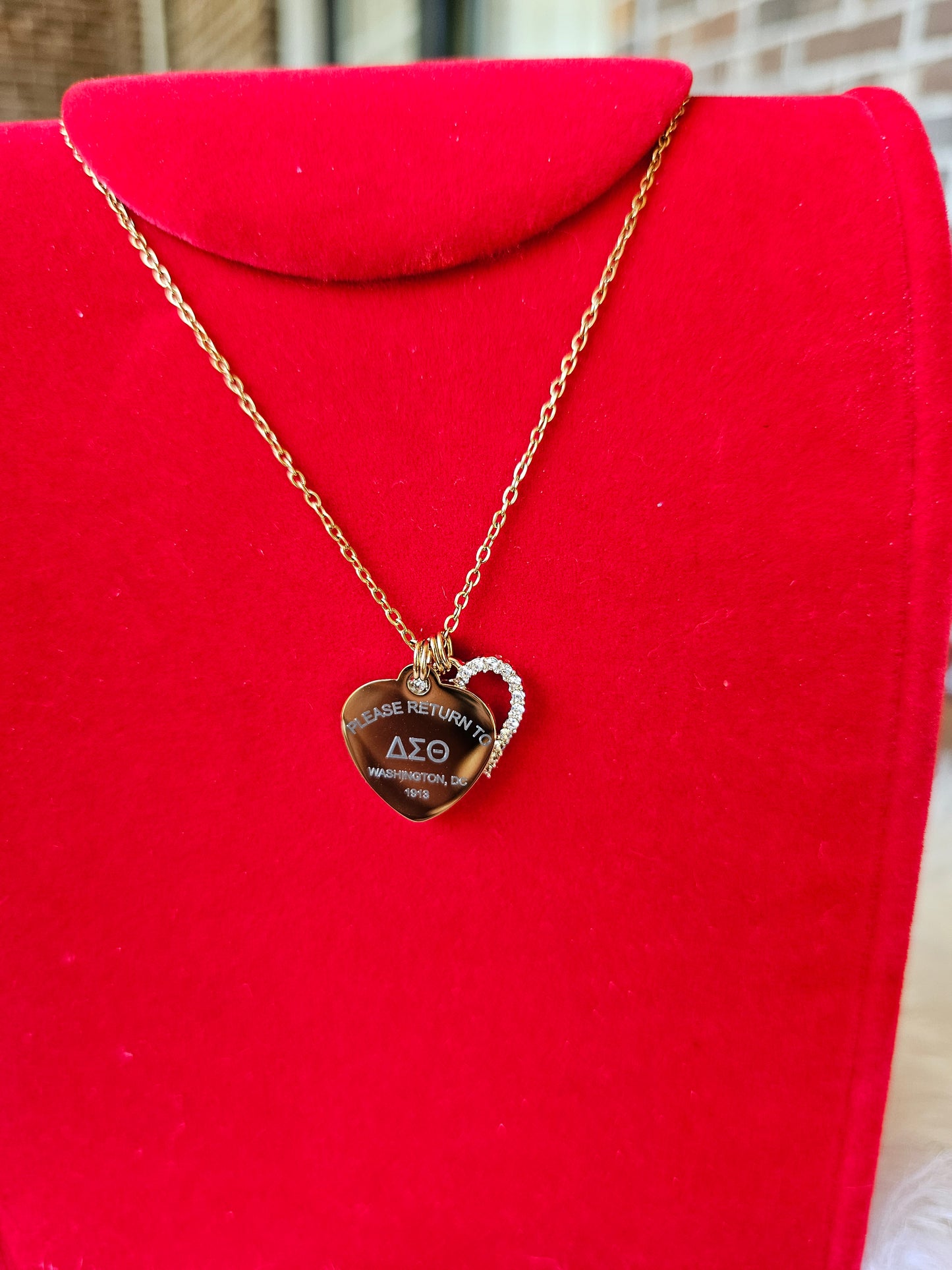 Tiffany Inspired Delta Sigma Theta Sorority Necklaces Available In Gold & Silver