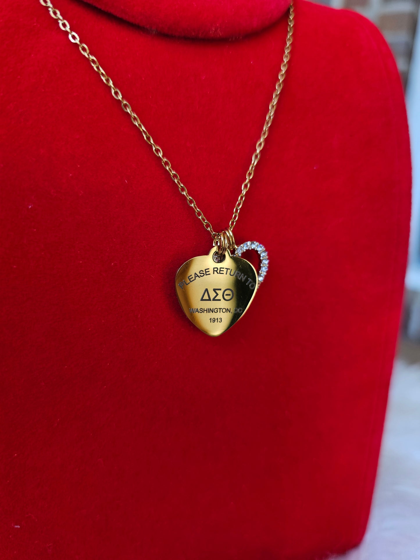 Tiffany Inspired Delta Sigma Theta Sorority Necklaces Available In Gold & Silver