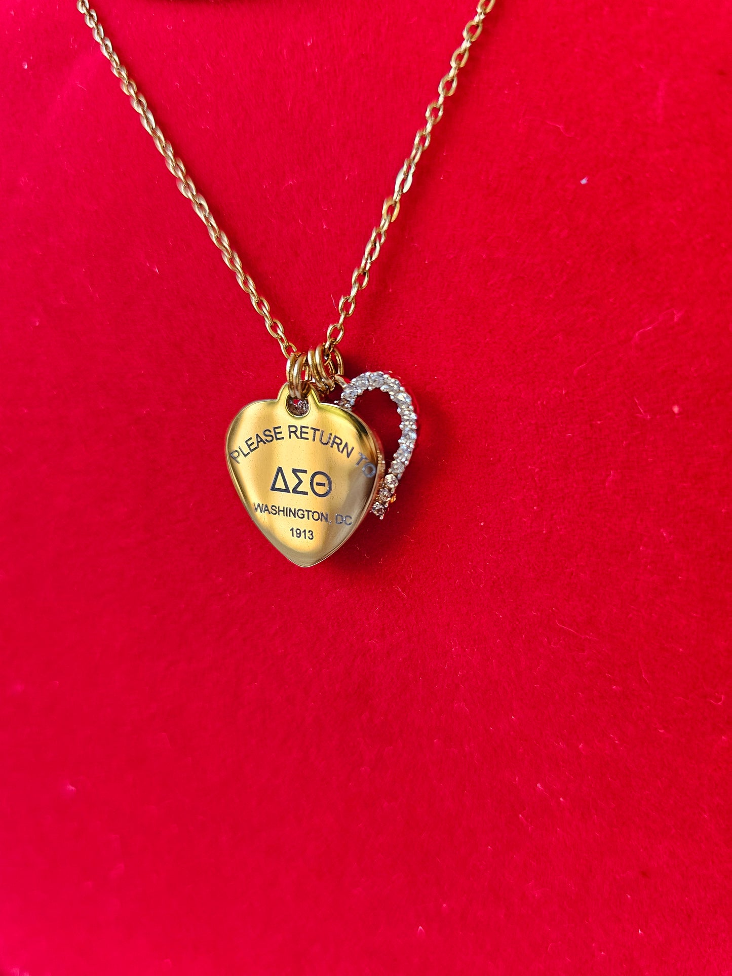 Tiffany Inspired Delta Sigma Theta Sorority Necklaces Available In Gold & Silver