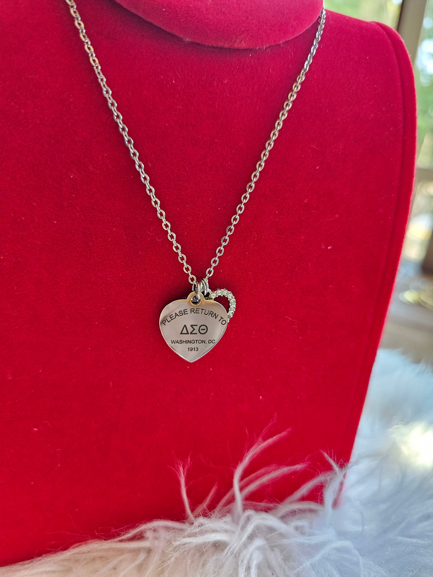 Tiffany Inspired Delta Sigma Theta Sorority Necklaces Available In Gold & Silver