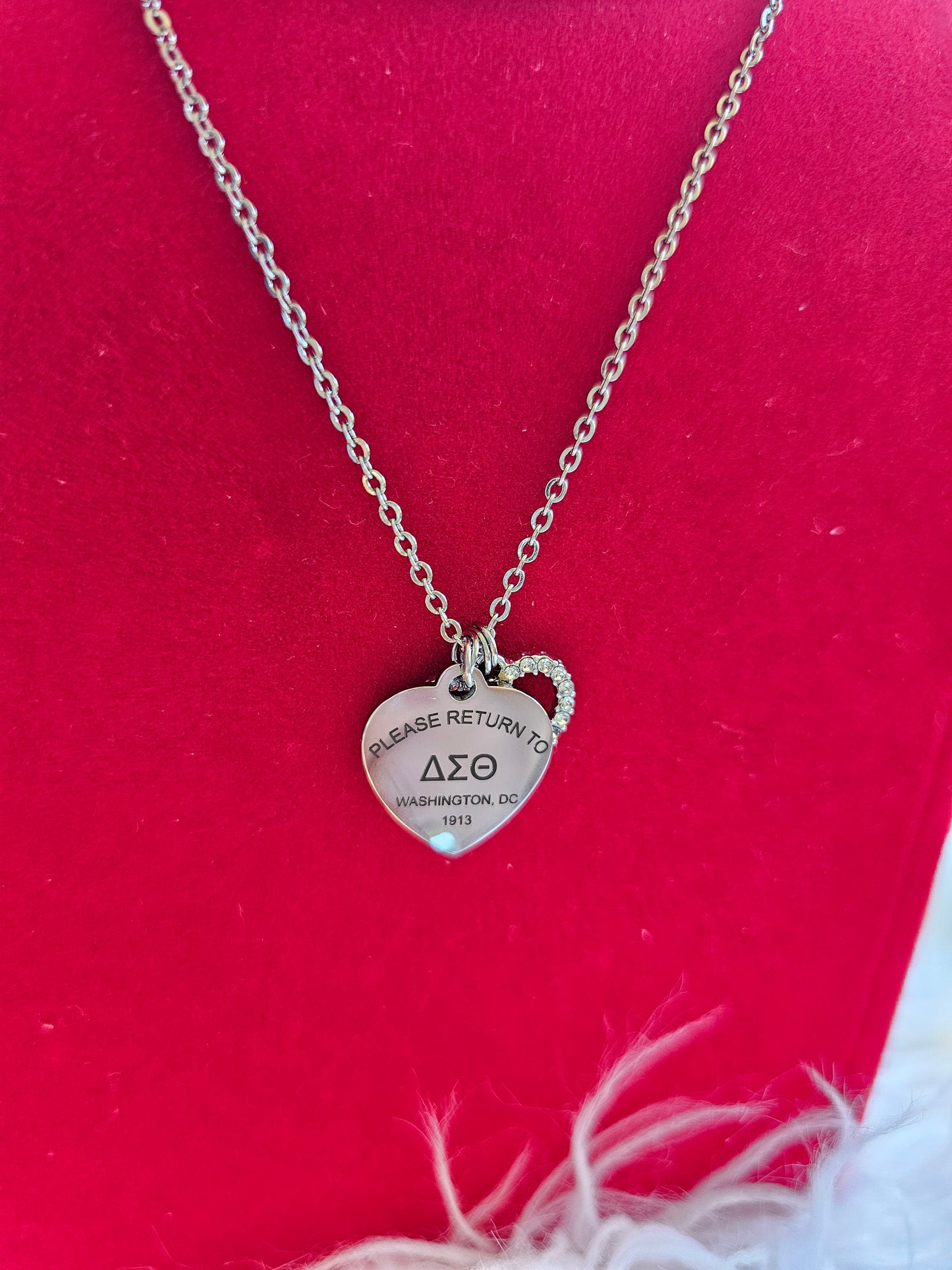 Tiffany Inspired Delta Sigma Theta Sorority Necklaces Available In Gold & Silver