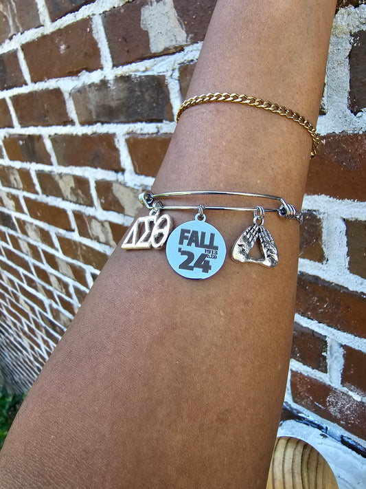 Delta Sigma Theta Fall 2024  Bling Charm Bracelet