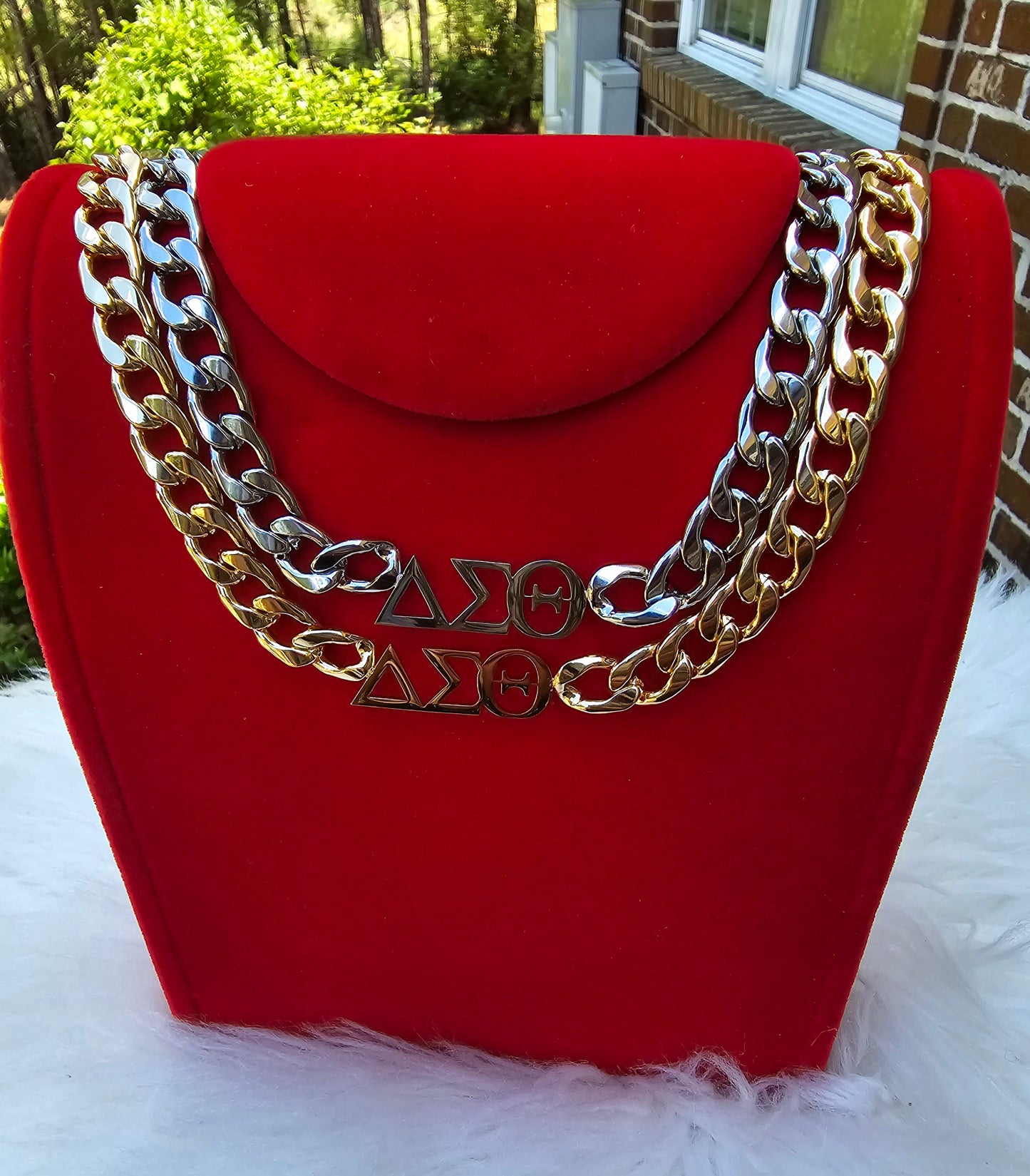 Delta Sigma Theta 8mm Cuban Link - Sorority necklace - Delta Jewelry - Delta Sigma Theta gift - HBCU - Divine Nine Sororities