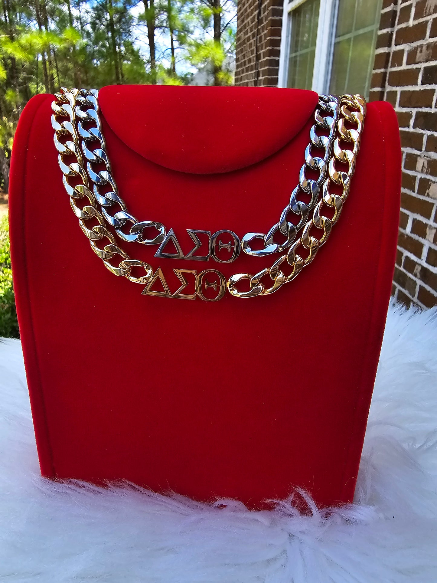 Delta Sigma Theta 8mm Cuban Link - Sorority necklace - Delta Jewelry - Delta Sigma Theta gift - HBCU - Divine Nine Sororities