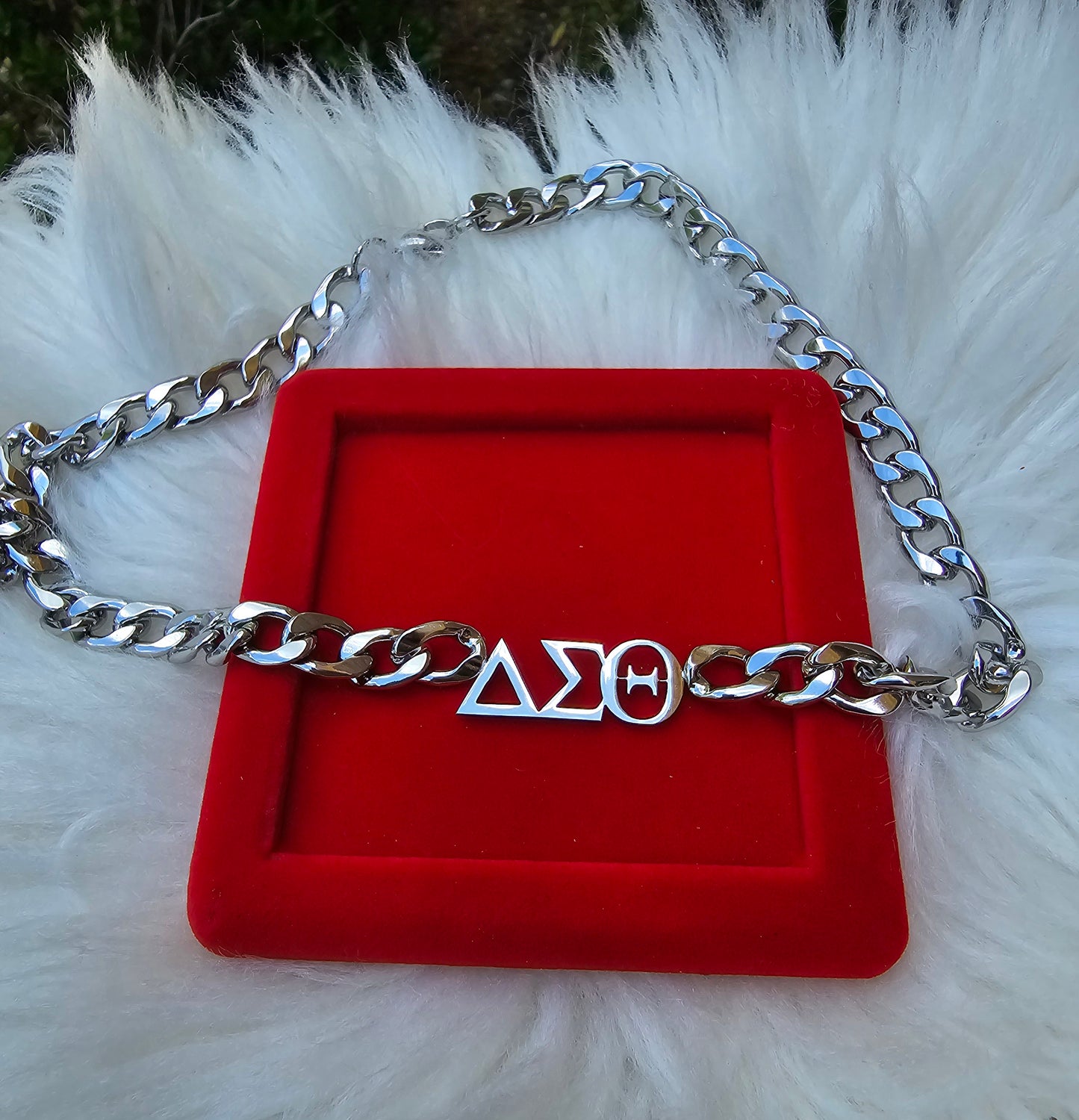 Delta Sigma Theta 8mm Cuban Link - Sorority necklace - Delta Jewelry - Delta Sigma Theta gift - HBCU - Divine Nine Sororities