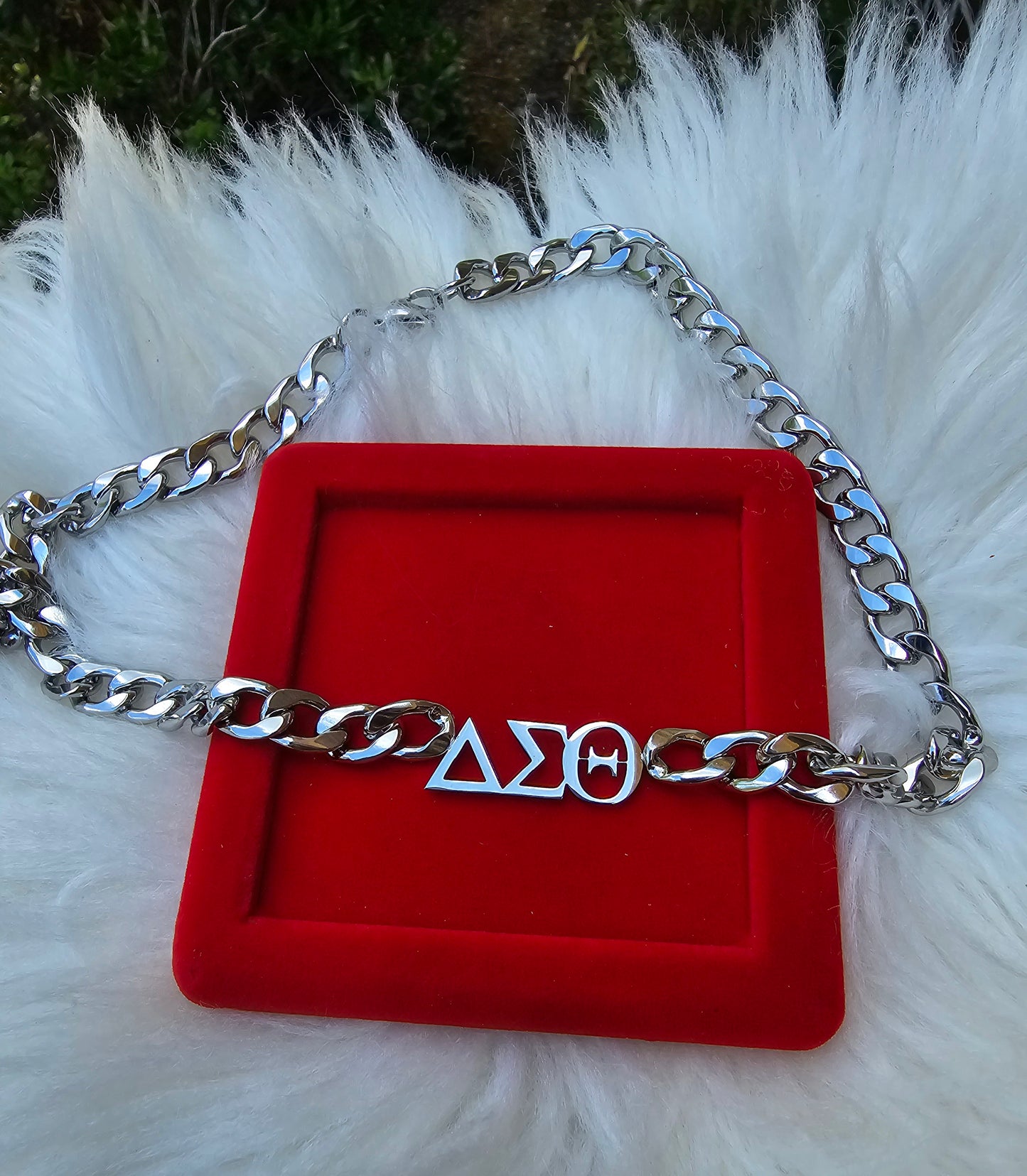 Delta Sigma Theta 8mm Cuban Link - Sorority necklace - Delta Jewelry - Delta Sigma Theta gift - HBCU - Divine Nine Sororities