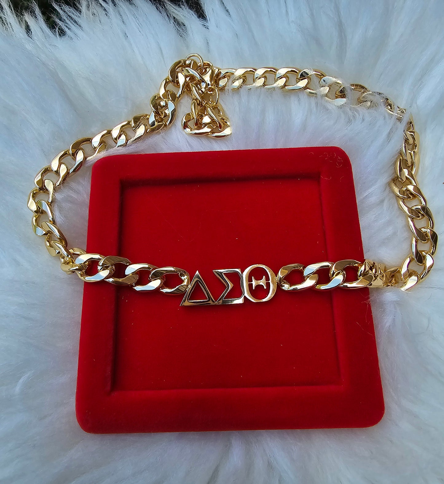 Delta Sigma Theta 8mm Cuban Link - Sorority necklace - Delta Jewelry - Delta Sigma Theta gift - HBCU - Divine Nine Sororities