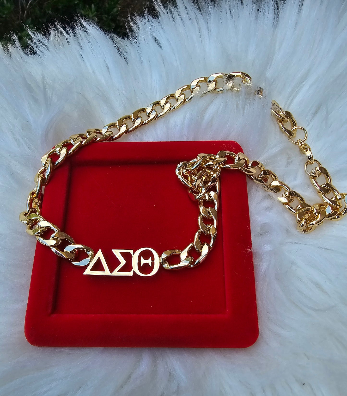 Delta Sigma Theta 8mm Cuban Link - Sorority necklace - Delta Jewelry - Delta Sigma Theta gift - HBCU - Divine Nine Sororities