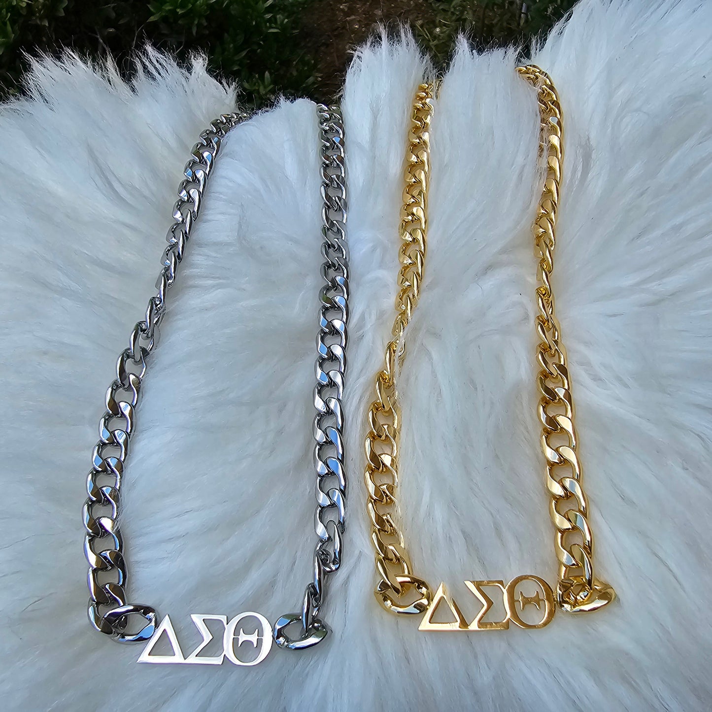 Delta Sigma Theta 8mm Cuban Link - Sorority necklace - Delta Jewelry - Delta Sigma Theta gift - HBCU - Divine Nine Sororities